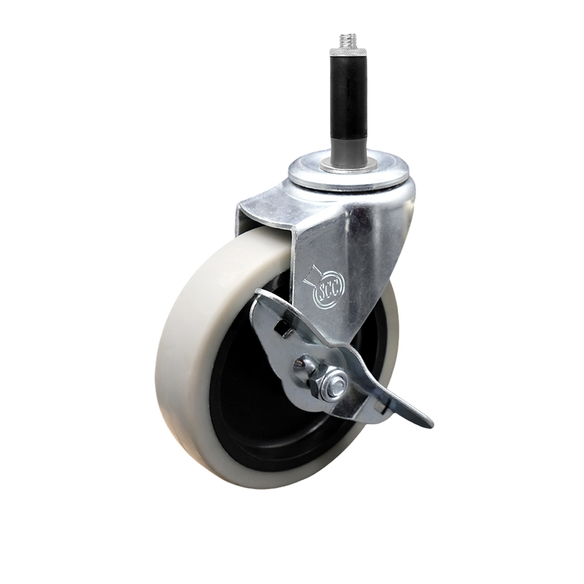 Service Caster, 4Inch Stem Caster, Wheel Diameter 4 in, Caster Type Swivel, Package (qty.) 1, Model SCC-EX05S410-TPRS-SLB-78