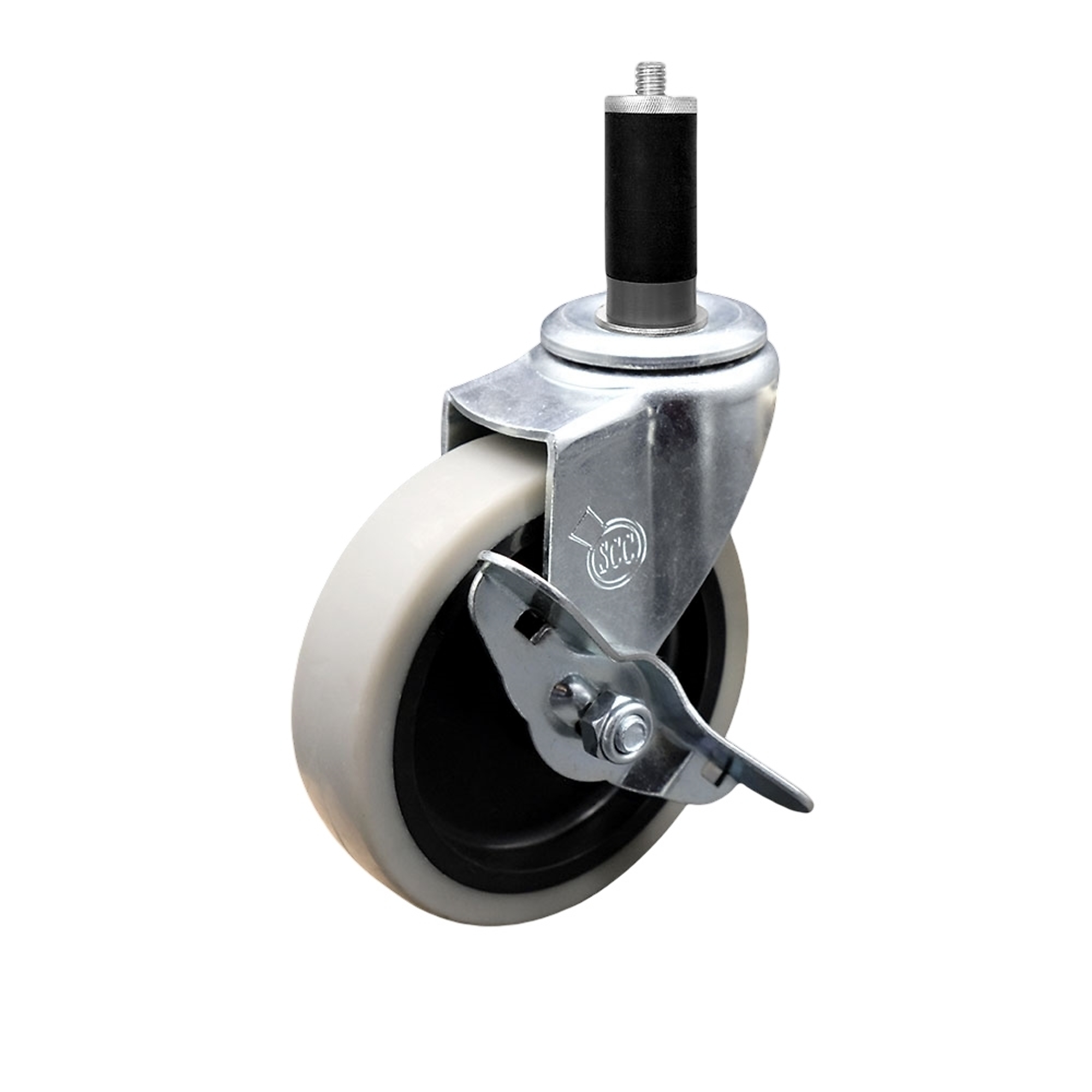 Service Caster, 4Inch Stem Caster, Wheel Diameter 4 in, Caster Type Swivel, Package (qty.) 1, Model SCC-EX05S410-TPRS-SLB-118