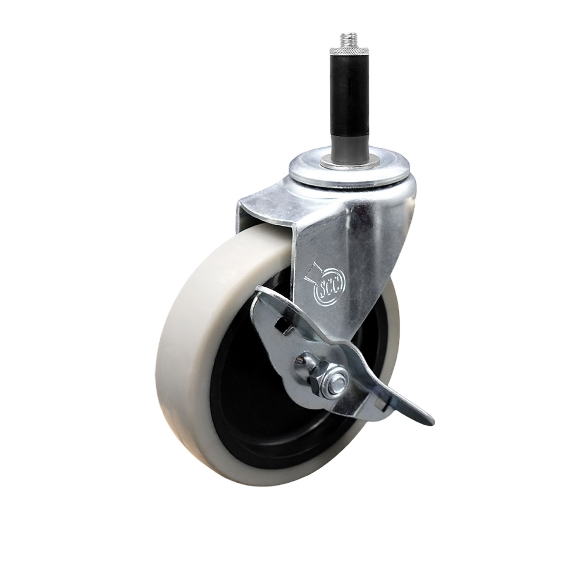 Service Caster, 4Inch Stem Caster, Wheel Diameter 4 in, Caster Type Swivel, Package (qty.) 1, Model SCC-EX05S410-TPRS-SLB-1