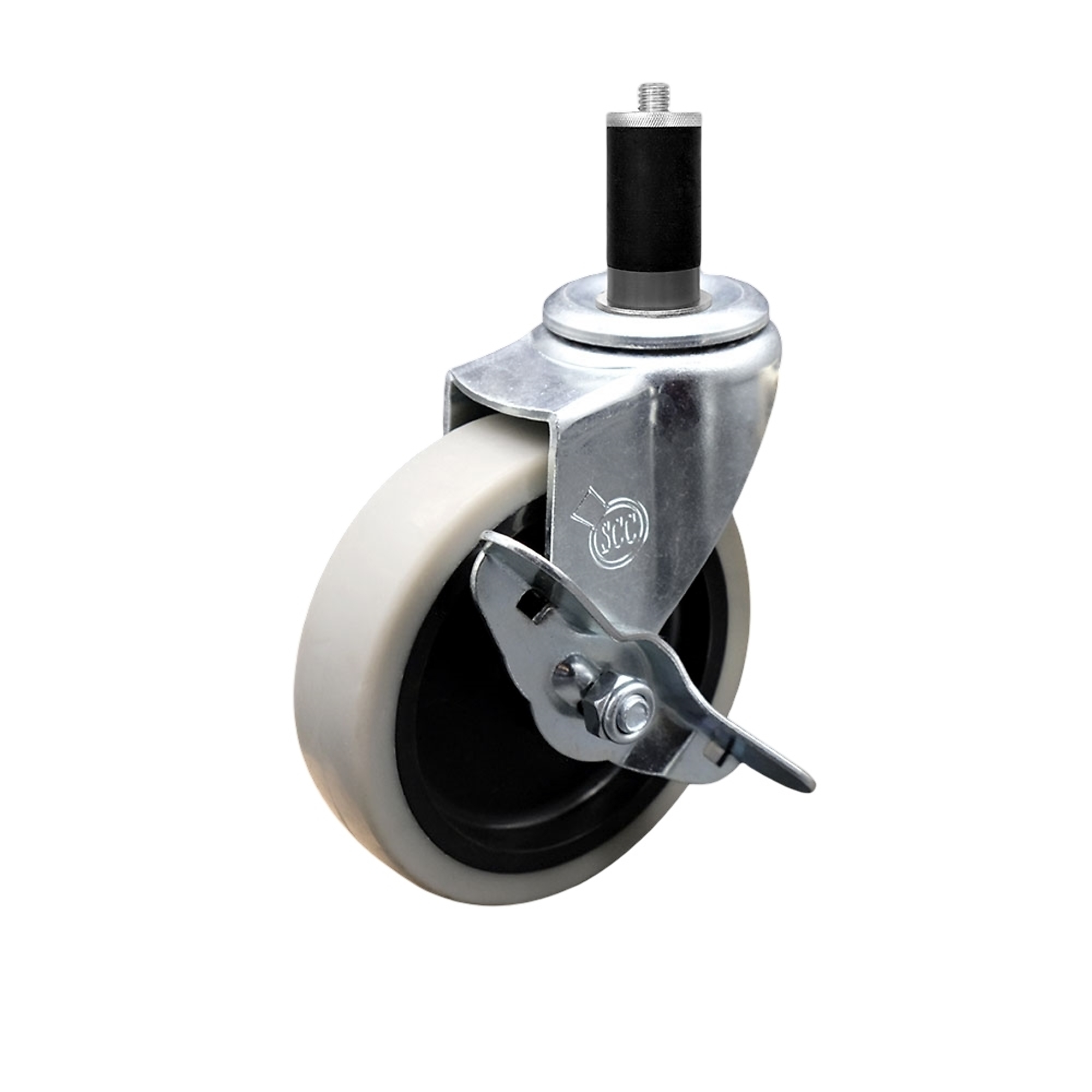 Service Caster, 4Inch Stem Caster, Wheel Diameter 4 in, Caster Type Swivel, Package (qty.) 1, Model SCC-EX05S410-TPRS-SLB-138