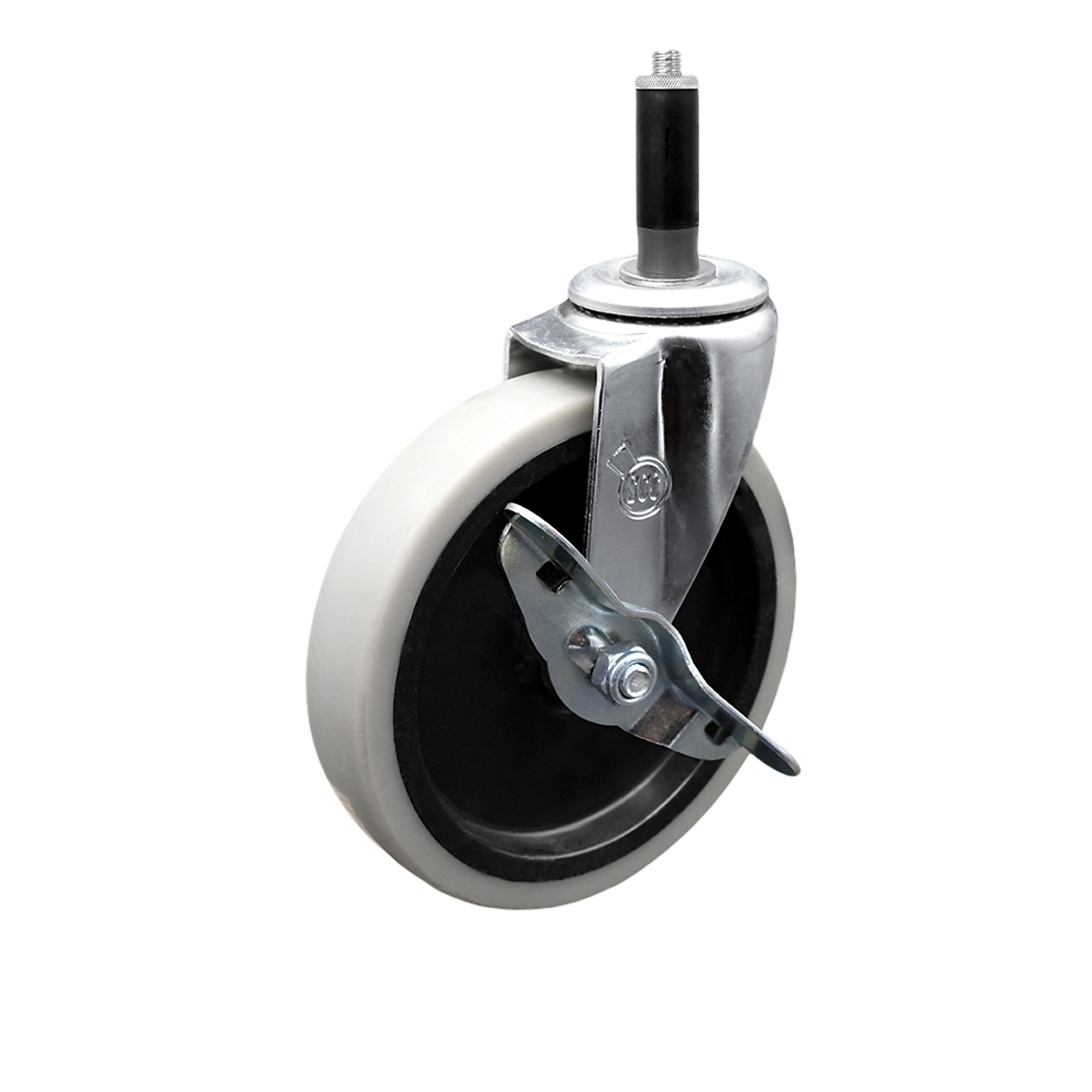 Service Caster, 5Inch Stem Caster, Wheel Diameter 5 in, Caster Type Swivel, Package (qty.) 1, Model SCC-EX05S510-TPRS-SLB-78