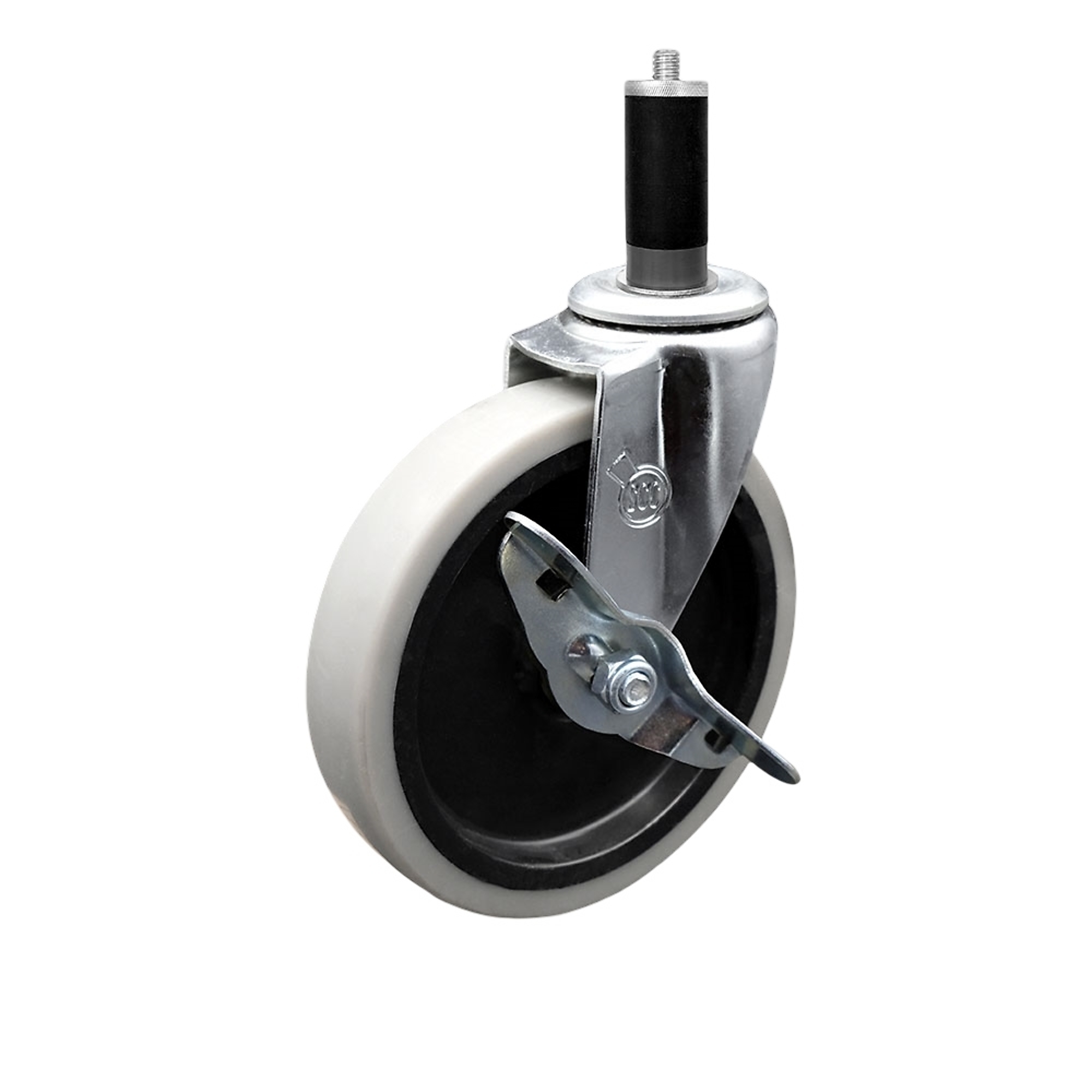 Service Caster, 5Inch Stem Caster, Wheel Diameter 5 in, Caster Type Swivel, Package (qty.) 1, Model SCC-EX05S510-TPRS-SLB-118