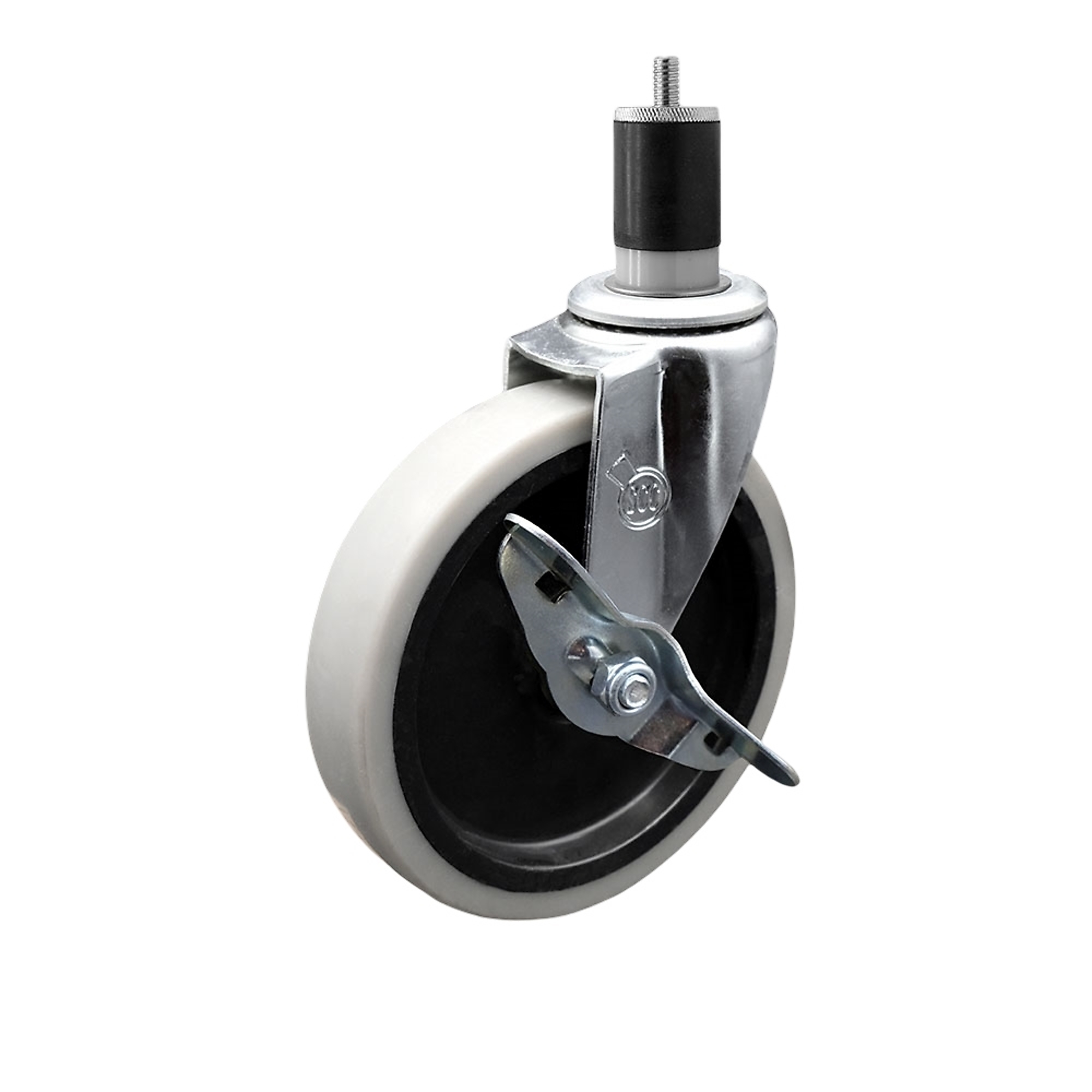 Service Caster, 5Inch Stem Caster, Wheel Diameter 5 in, Caster Type Swivel, Package (qty.) 1, Model SCC-EX05S510-TPRS-SLB-178