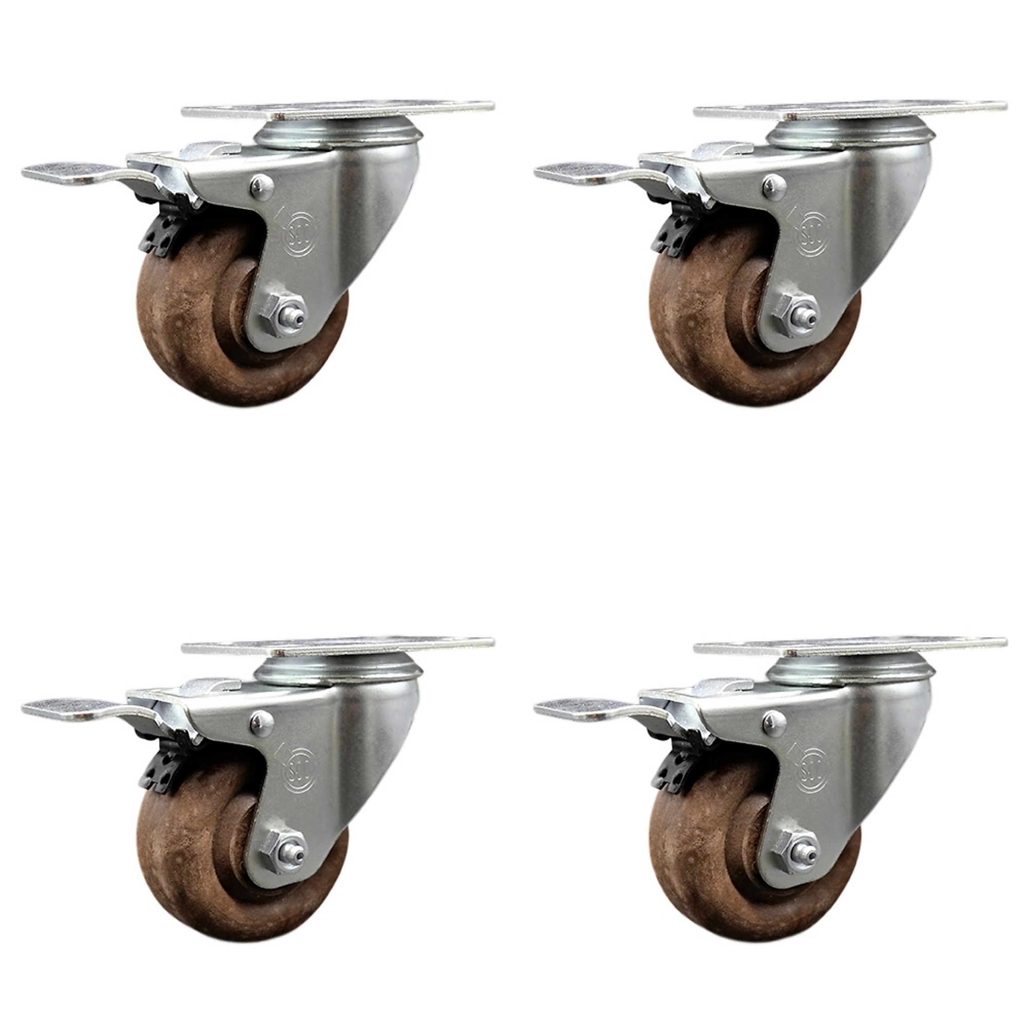 Service Caster, 3 1/2Inch x 1 1/4Inch Stem Casters, Wheel Diameter 3.5 in, Caster Type Swivel, Package (qty.) 4, Model SCC-SSTTL20S3514-GFNSHT-4