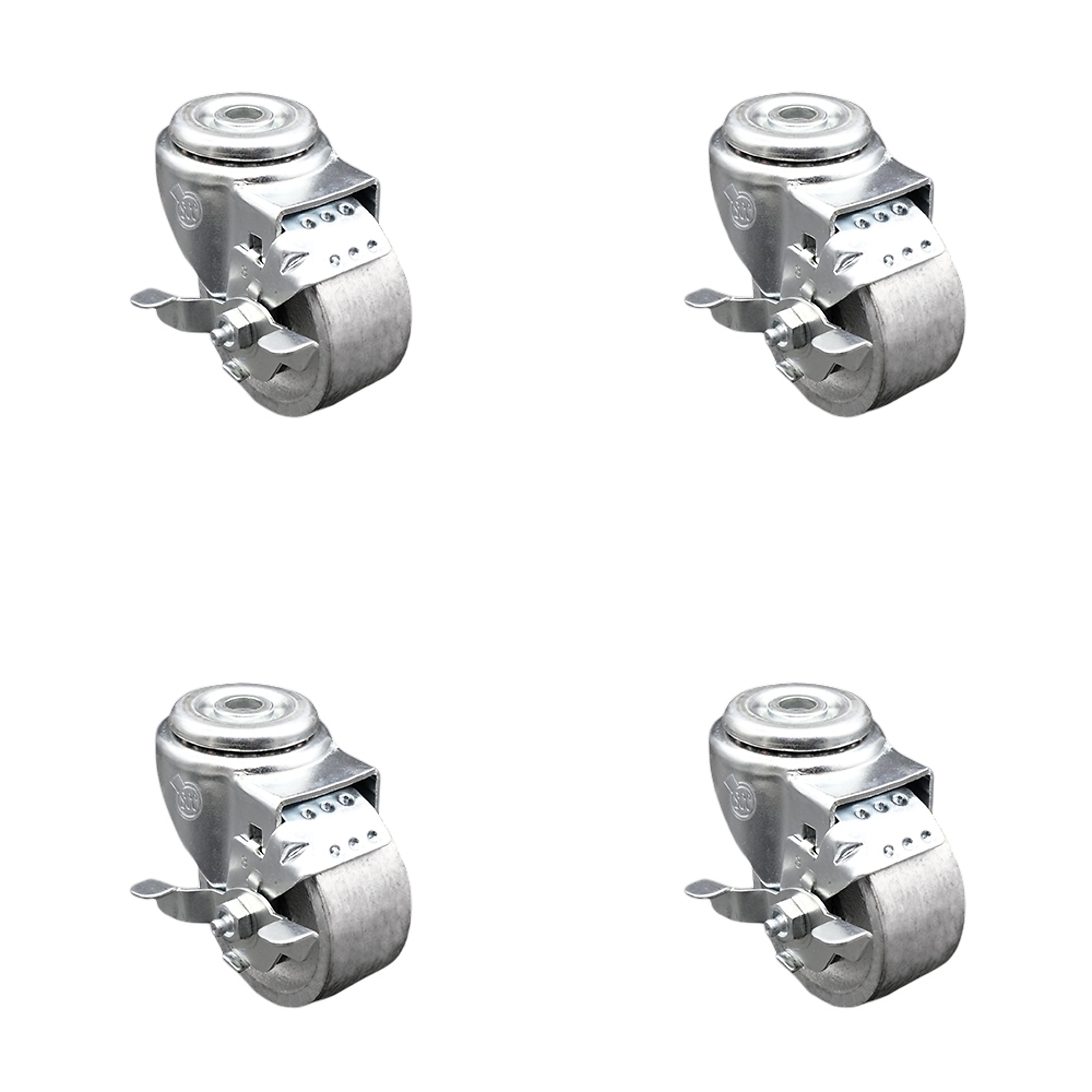 Service Caster, 3Inch x 1 1/4 Stem Casters, Wheel Diameter 3 in, Caster Type Swivel, Package (qty.) 4, Model SCC-BH20S314-SSS-TLB-4