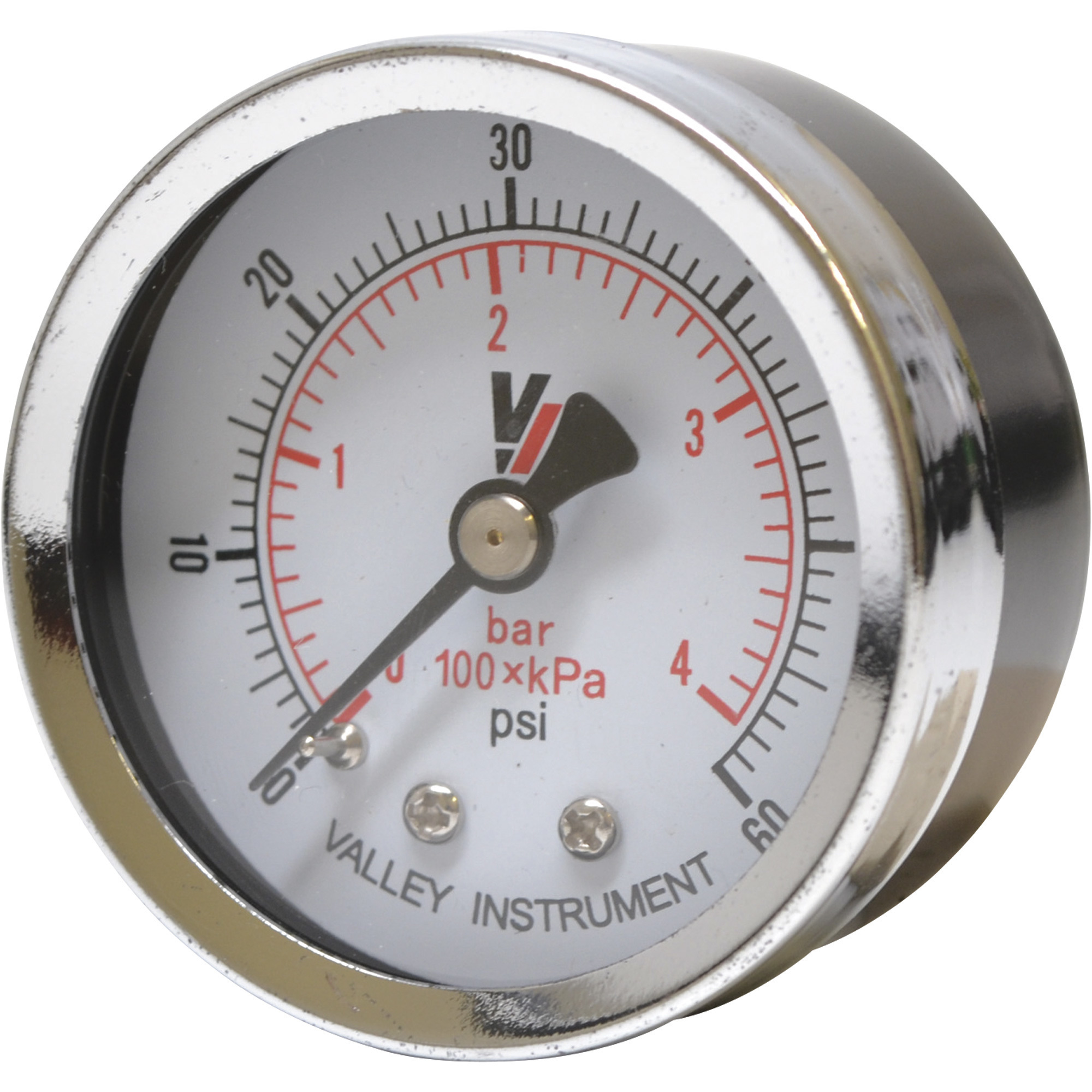 Valley Instrument, Grade B, Back Mount 2Inch Dry Pressure Gauge 0-60 PSI