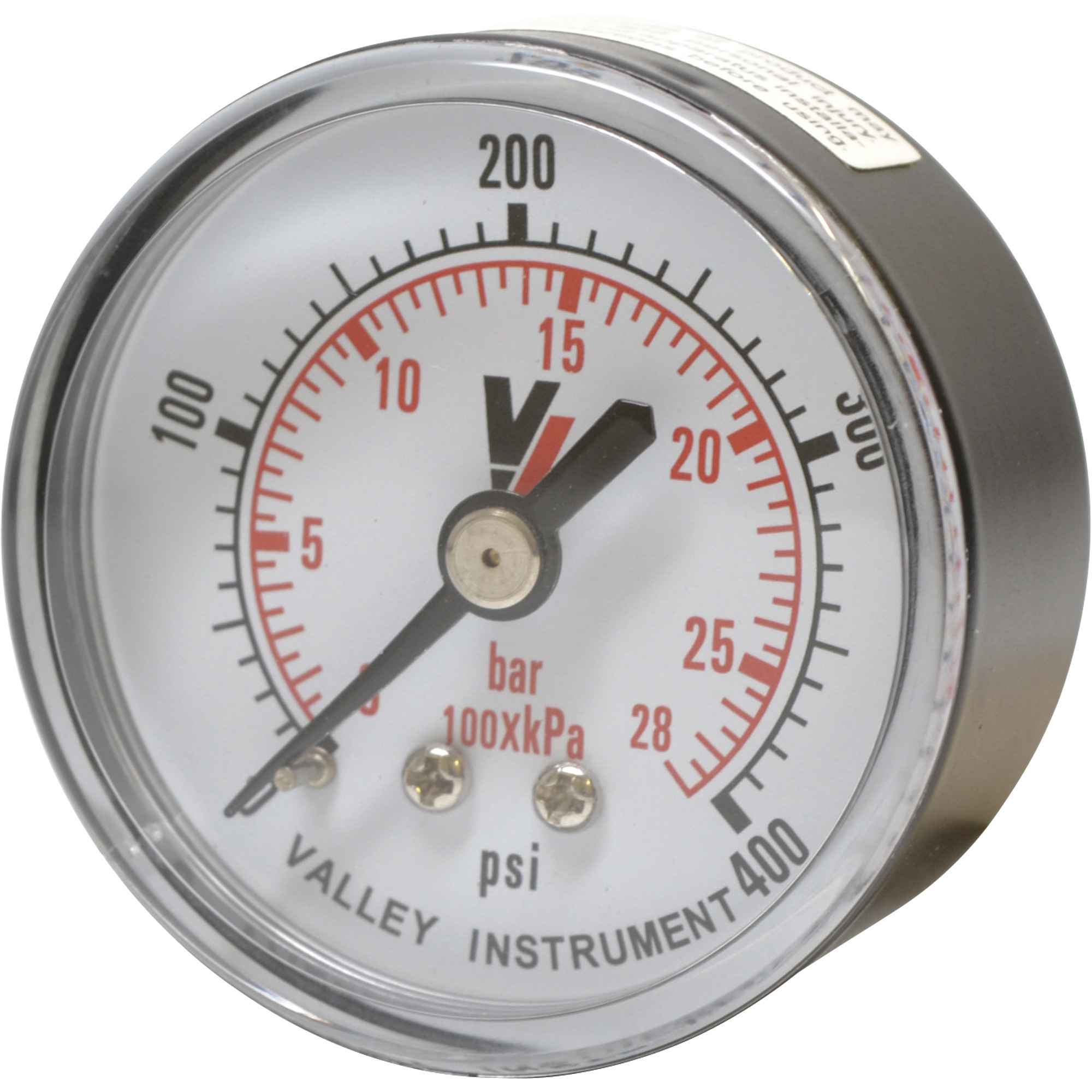 Valley Instrument, Grade B, Back Mount 2Inch Dry Pressure Gauge 0-400 PSI
