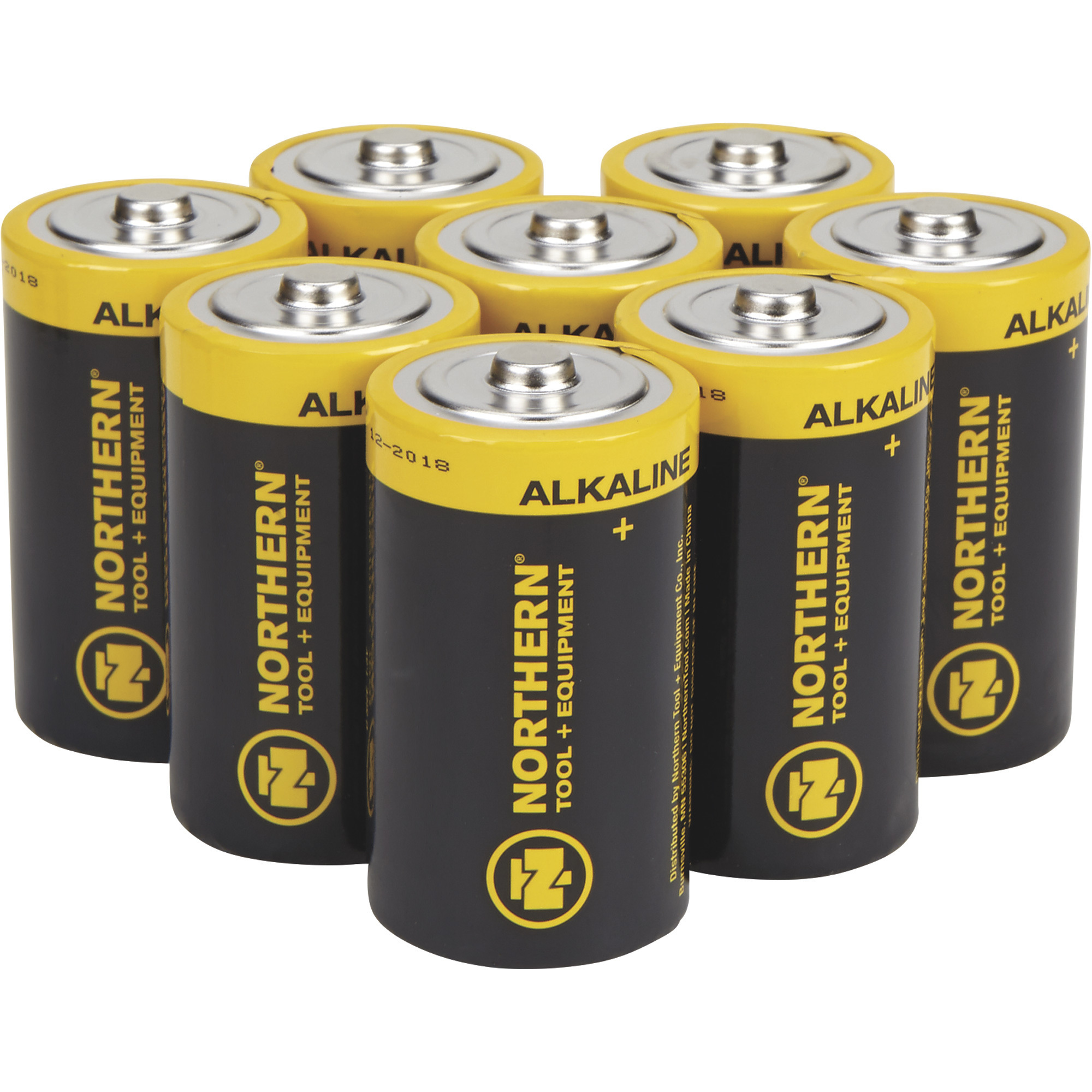 Northern Tool + Equipment D Alkaline Batteries, 8-Pack