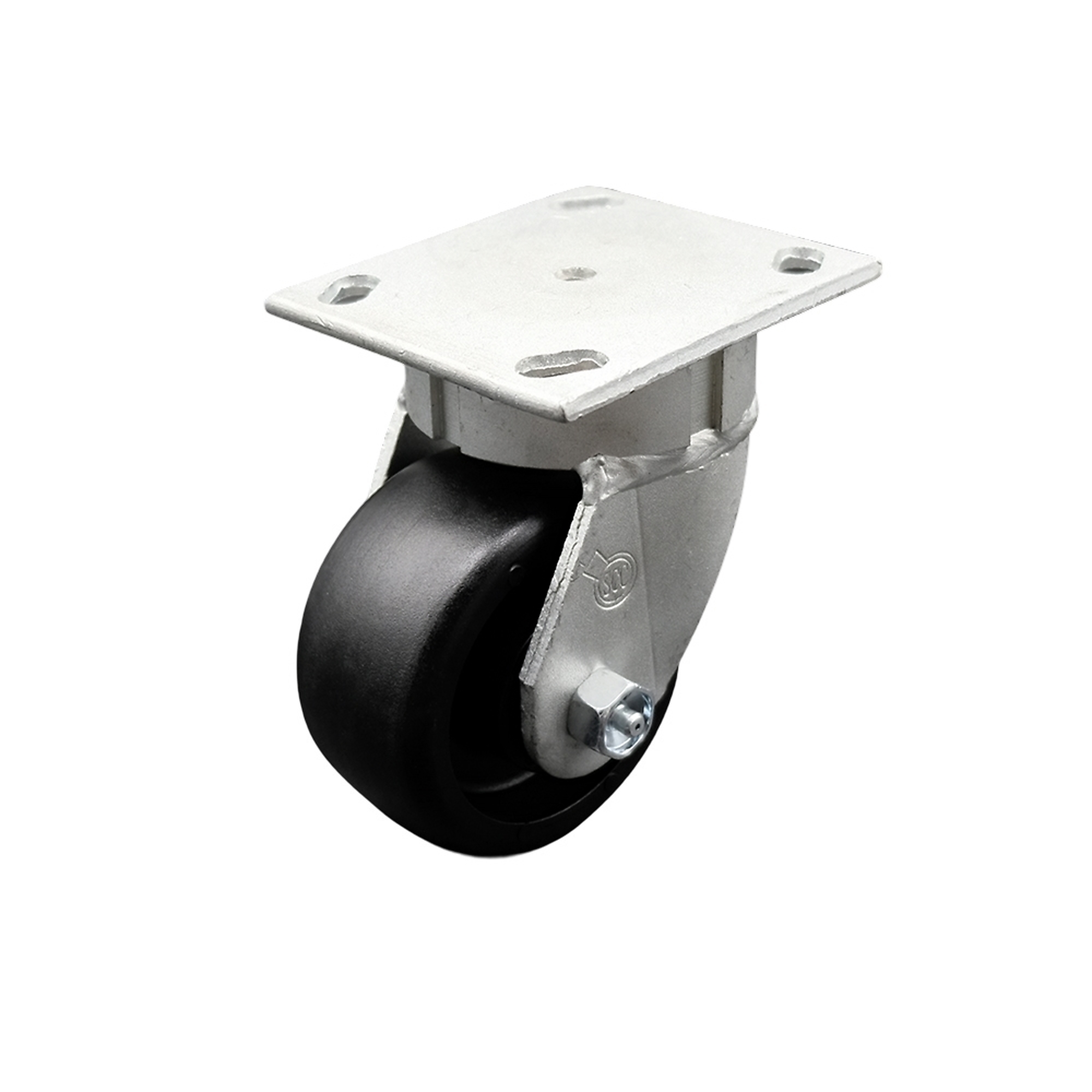 Service Caster, 4Inch x 2Inch Plate Caster, Wheel Diameter 4 in, Caster Type Swivel, Package (qty.) 1, Model SCC-KP30S420-GFNR