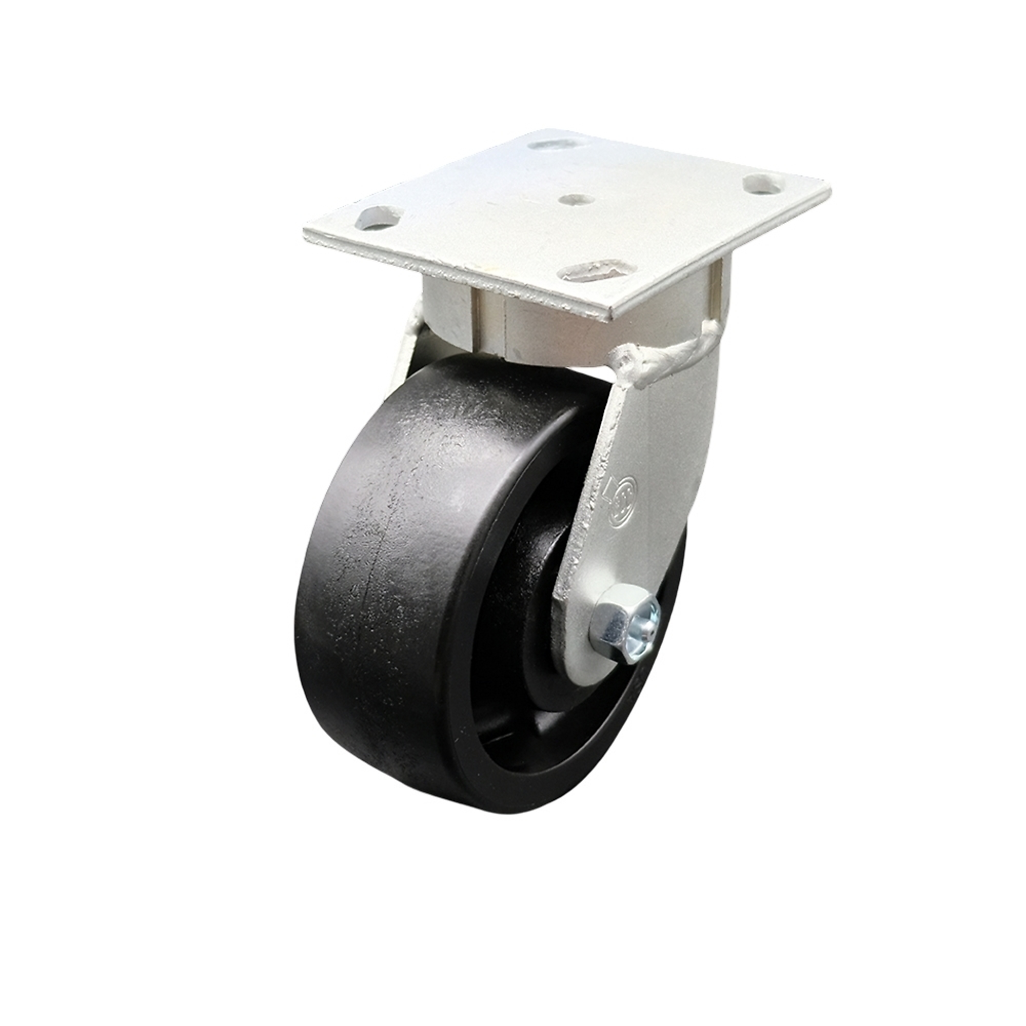 Service Caster, 5Inch x 2Inch Plate Caster, Wheel Diameter 5 in, Caster Type Swivel, Package (qty.) 1, Model SCC-KP30S520-GFNR