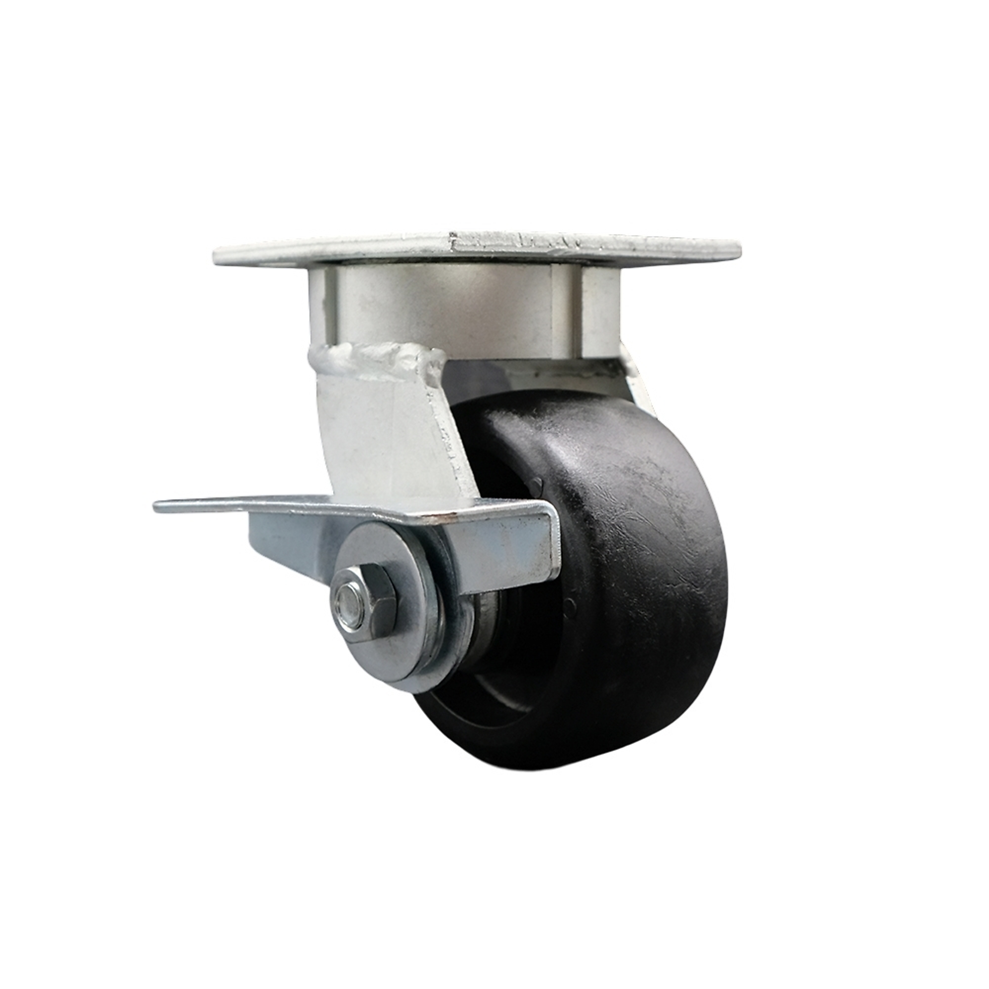 Service Caster, 4Inch x 2Inch Plate Caster, Wheel Diameter 4 in, Caster Type Swivel, Package (qty.) 1, Model SCC-KP30S420-GFNR-SLB