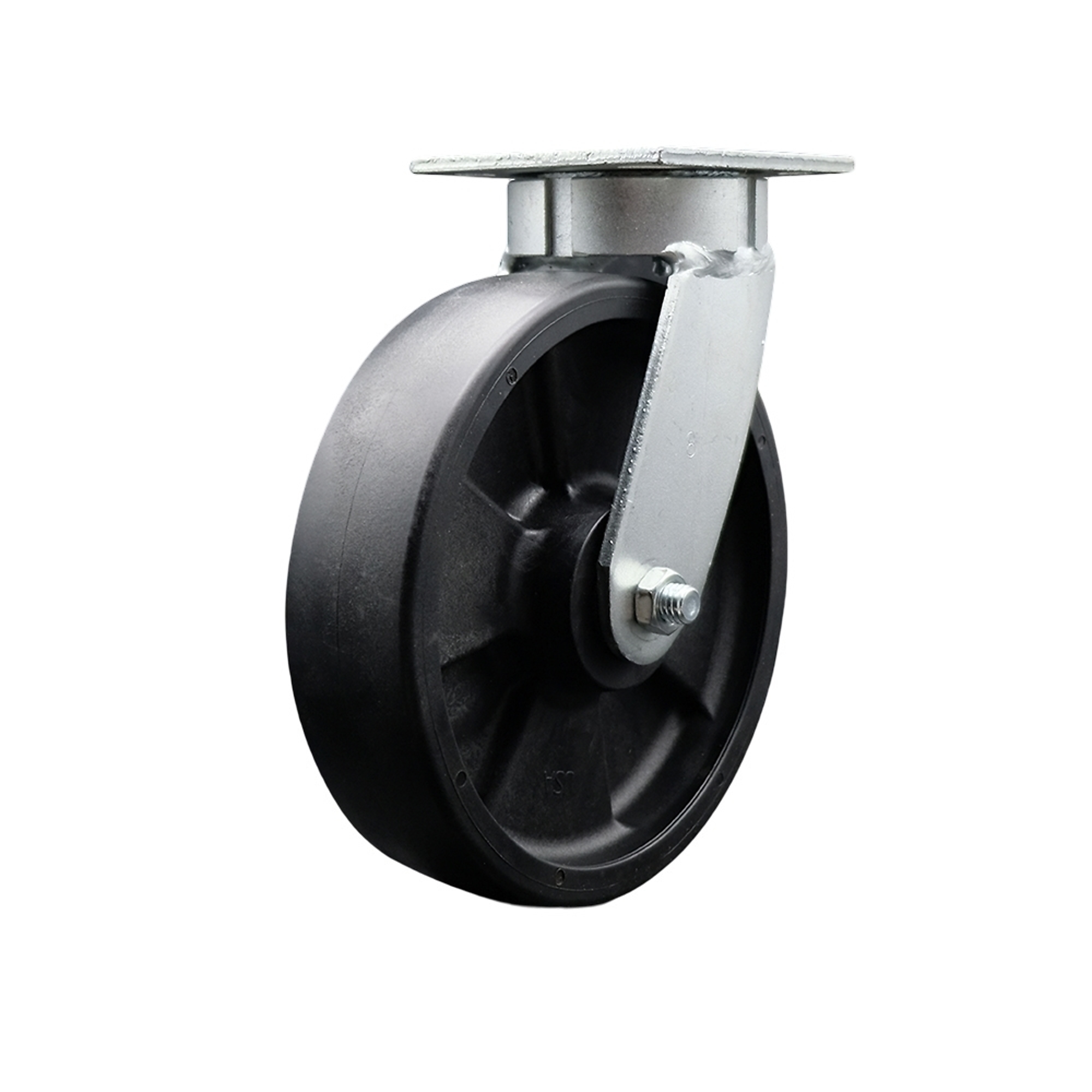 Service Caster, 8Inch x 2Inch Plate Caster, Wheel Diameter 8 in, Caster Type Swivel, Package (qty.) 1, Model SCC-KP30S820-GFNR