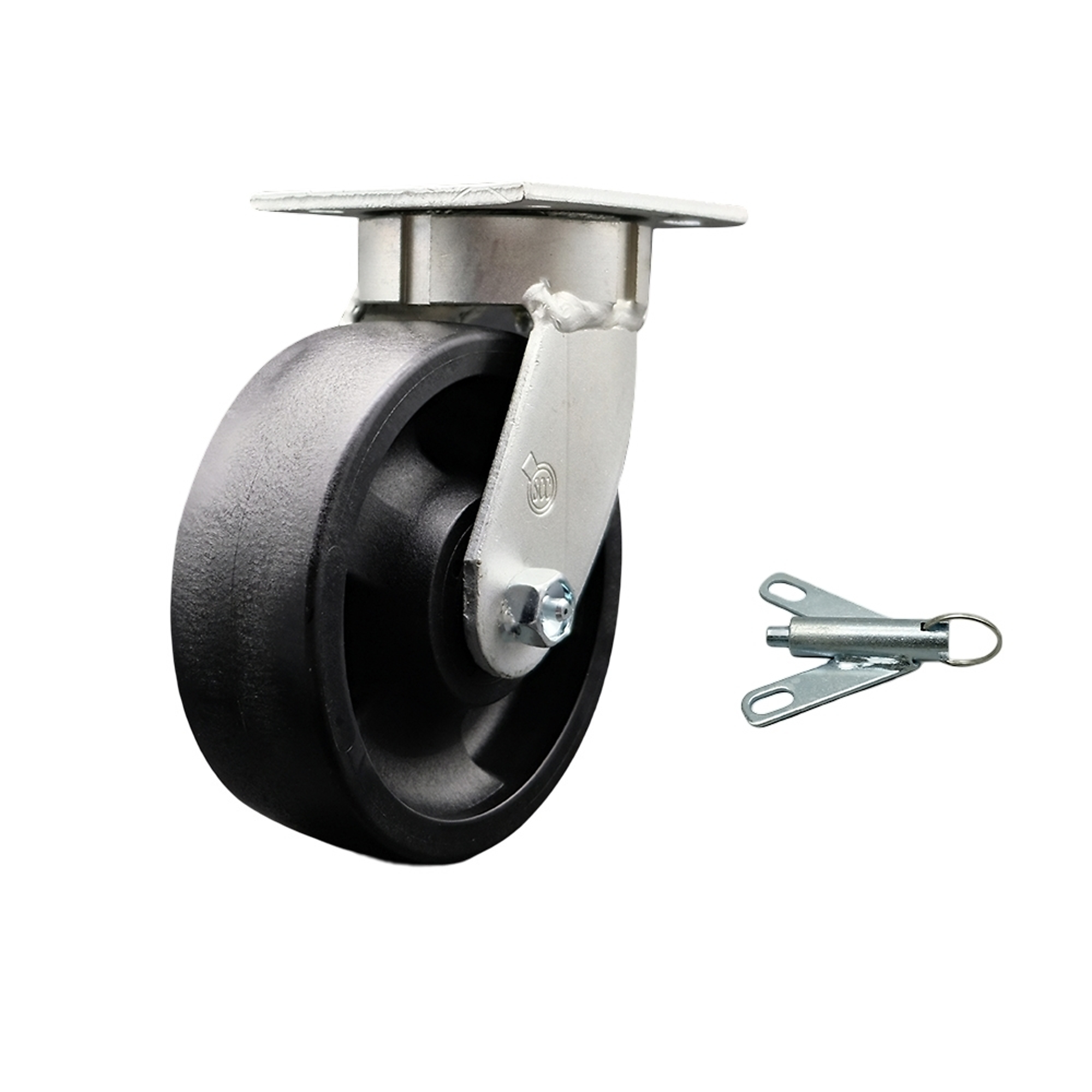 Service Caster, 6Inch x 2Inch Plate Caster, Wheel Diameter 6 in, Caster Type Swivel, Package (qty.) 1, Model SCC-KP30S620-GFNR-BSL