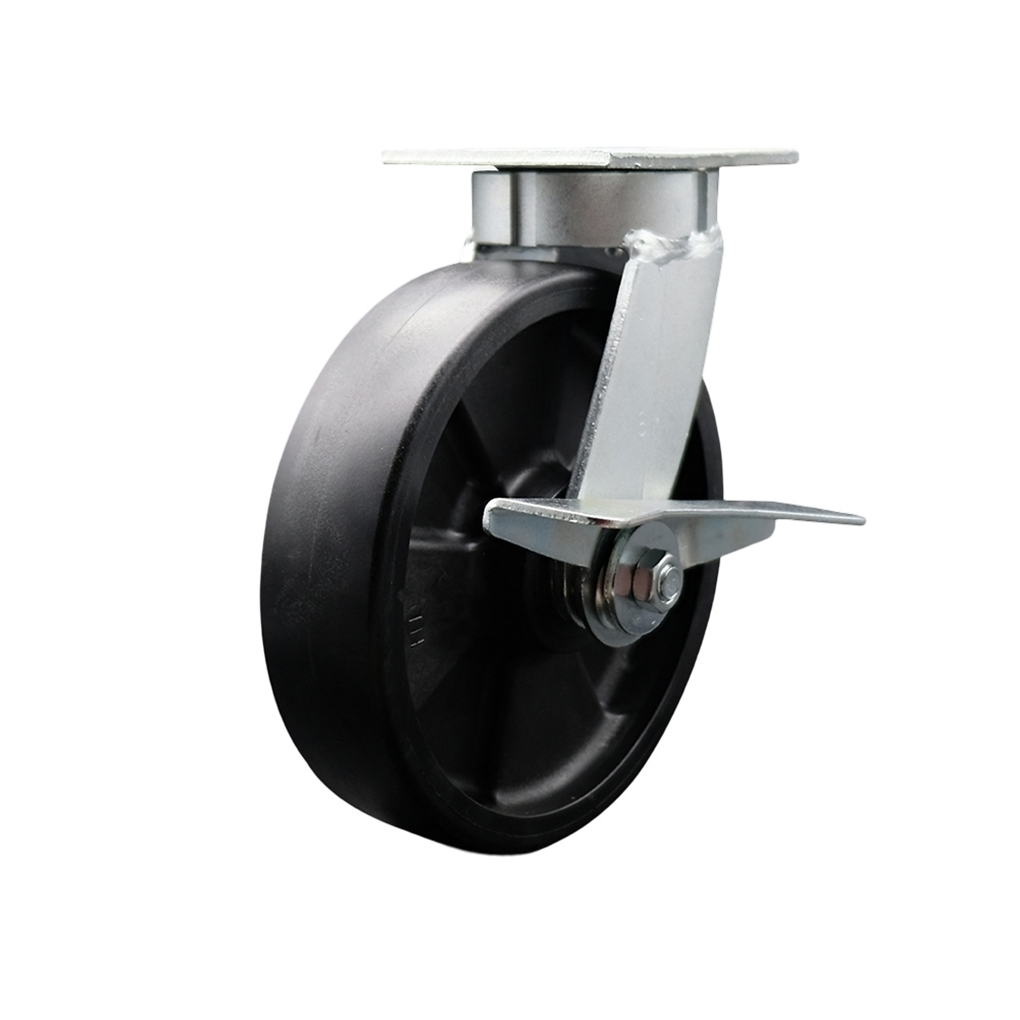 Service Caster, 8Inch x 2Inch Plate Caster, Wheel Diameter 8 in, Caster Type Swivel, Package (qty.) 1, Model SCC-KP30S820-GFNR-SLB