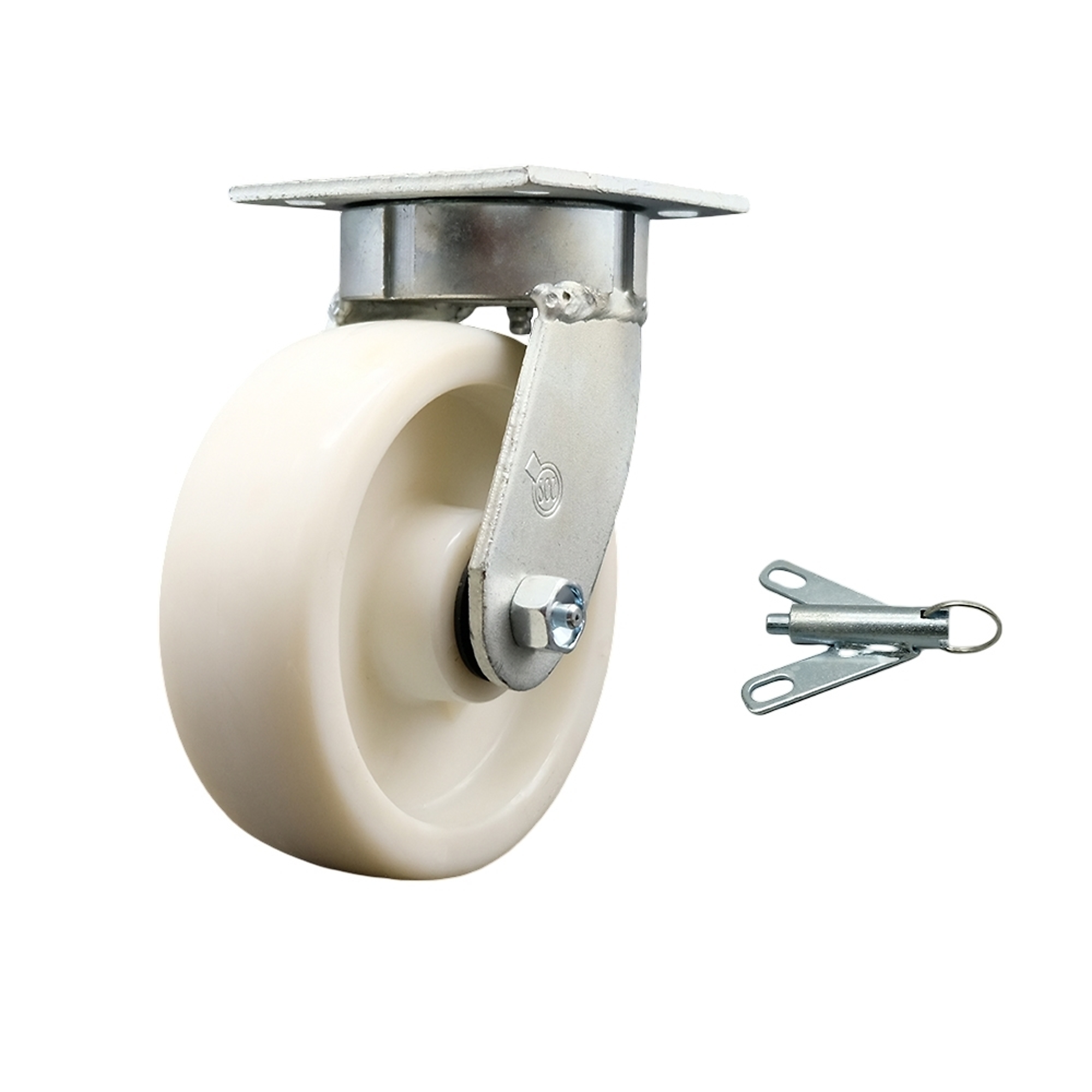 Service Caster, 6Inch x 2Inch Plate Caster, Wheel Diameter 6 in, Caster Type Swivel, Package (qty.) 1, Model SCC-KP30S620-NYR-BSL