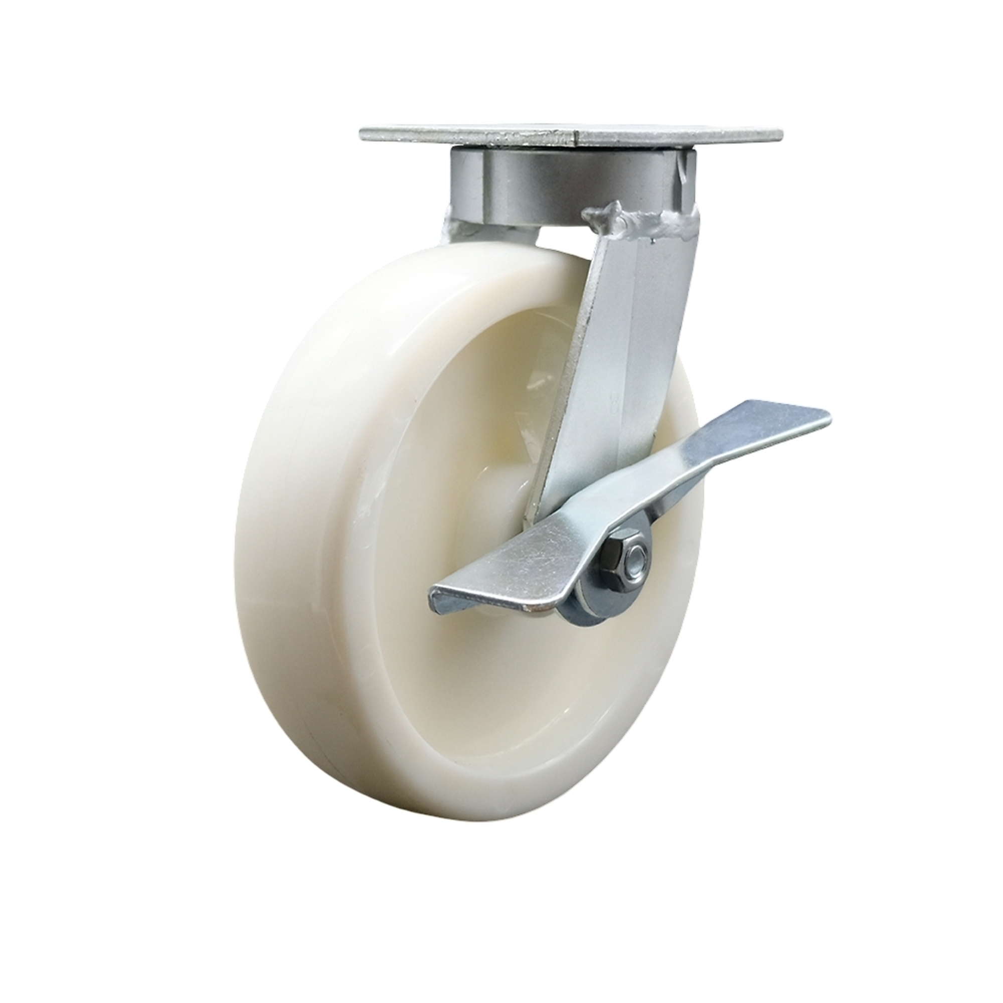 Service Caster, 8Inch x 2Inch Plate Caster, Wheel Diameter 8 in, Caster Type Swivel, Package (qty.) 1, Model SCC-KP30S820-NYR-SLB