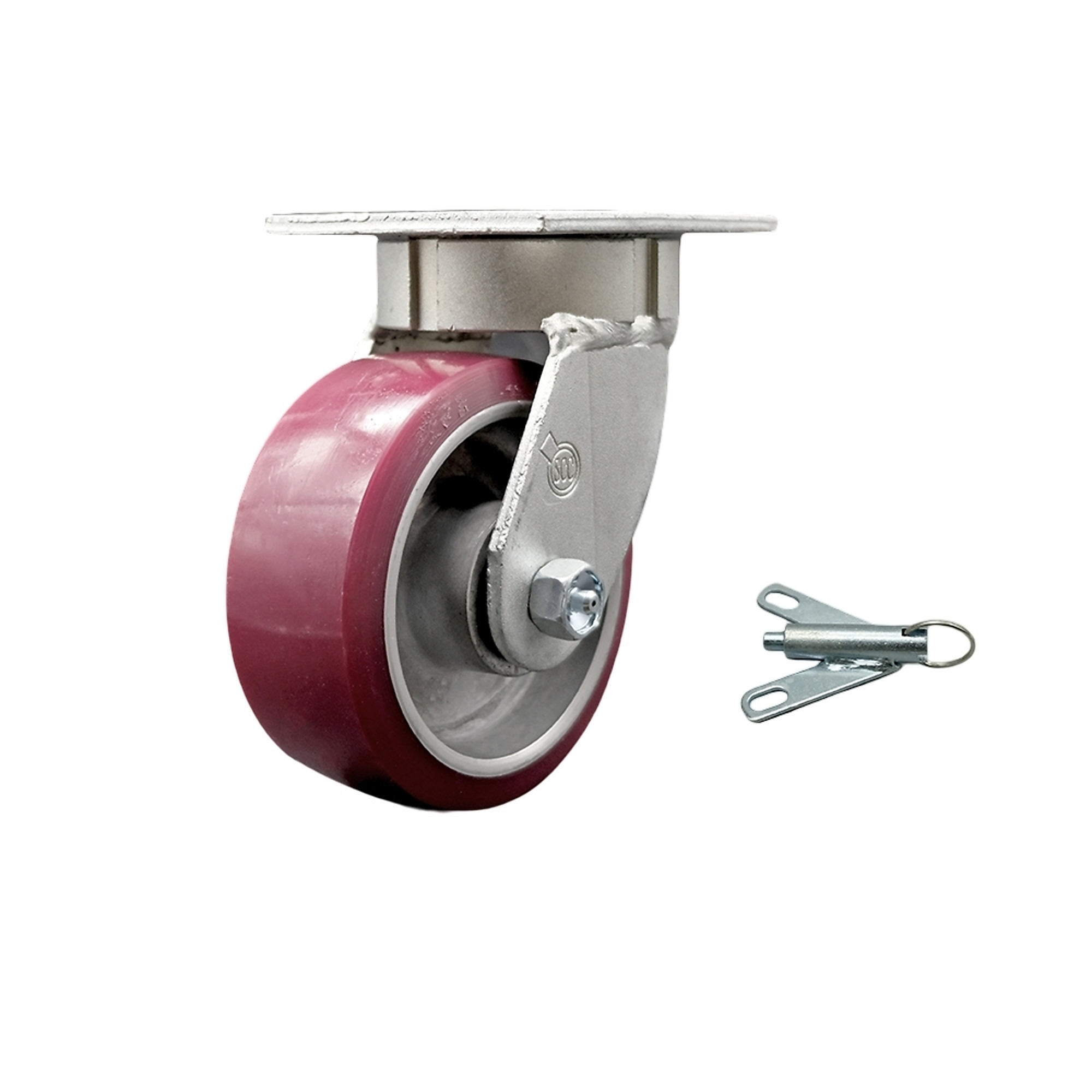 Service Caster, 5Inch x 2Inch Plate Caster, Wheel Diameter 5 in, Caster Type Swivel, Package (qty.) 1, Model SCC-KP30S520-PAR-BSL