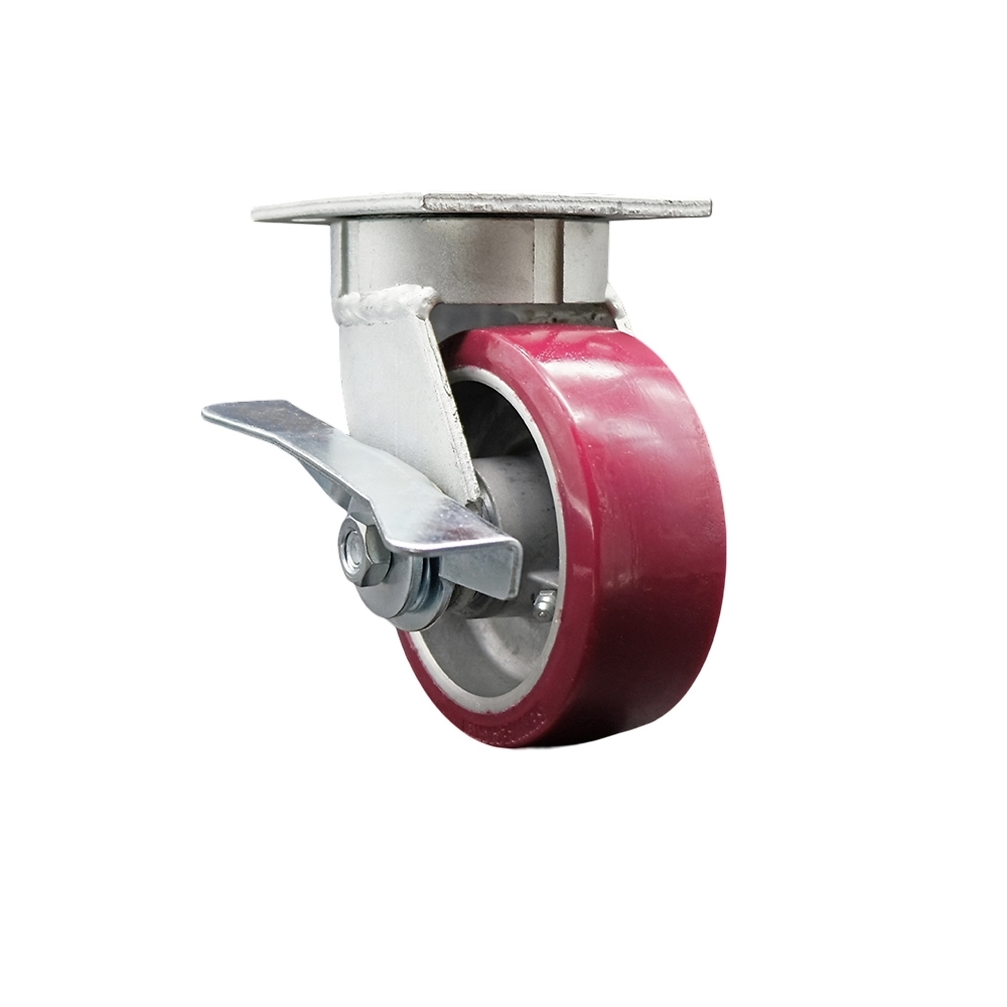 Service Caster, 5Inch x 2Inch Plate Caster, Wheel Diameter 5 in, Caster Type Swivel, Package (qty.) 1, Model SCC-KP30S520-PAR-SLB