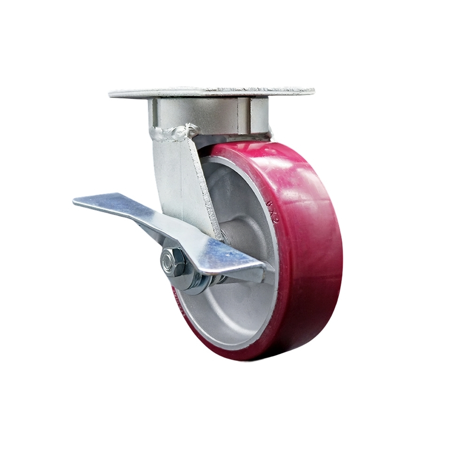 Service Caster, 6Inch x 2Inch Plate Caster, Wheel Diameter 6 in, Caster Type Swivel, Package (qty.) 1, Model SCC-KP30S620-PAR-SLB