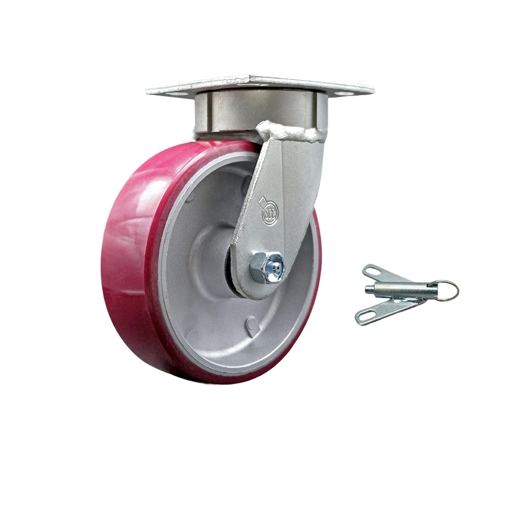 Service Caster, 6Inch x 2Inch Plate Caster, Wheel Diameter 6 in, Caster Type Swivel, Package (qty.) 1, Model SCC-KP30S620-PAR-BSL