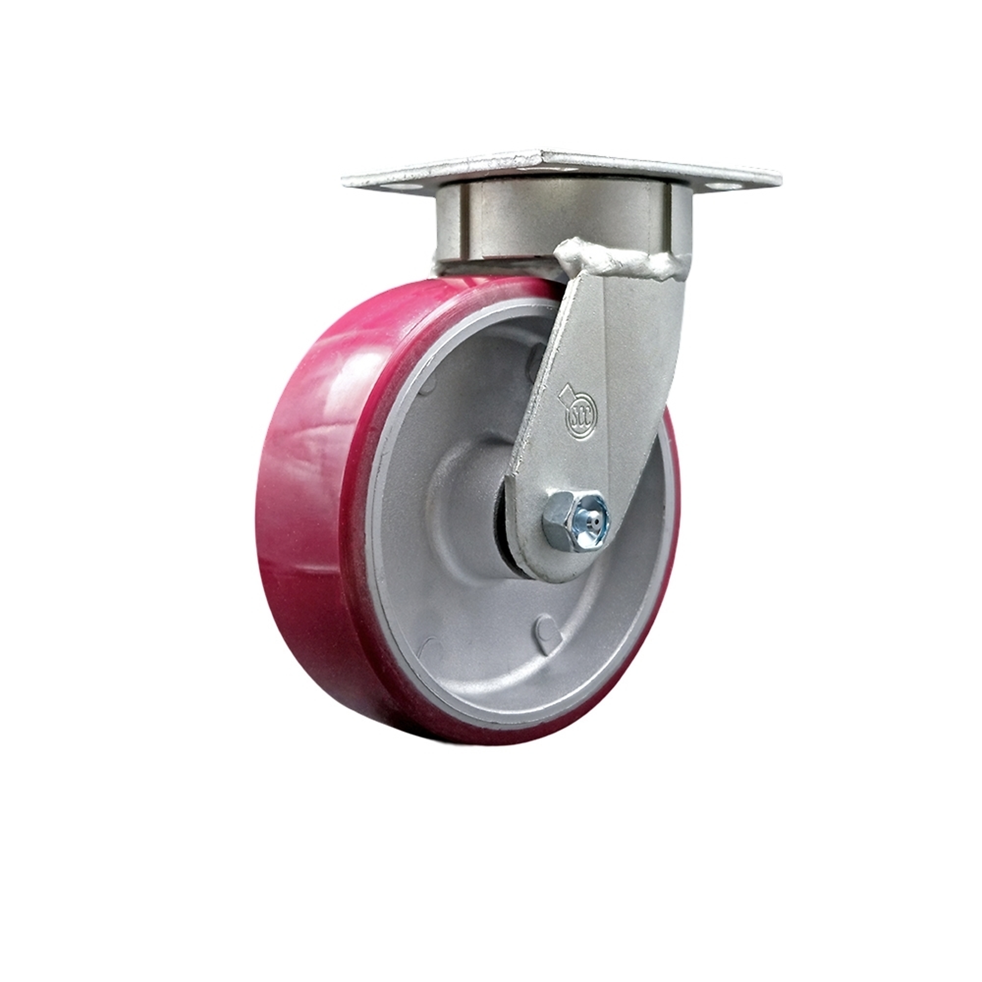 Service Caster, 6Inch x 2Inch Plate Caster, Wheel Diameter 6 in, Caster Type Swivel, Package (qty.) 1, Model SCC-KP30S620-PAR