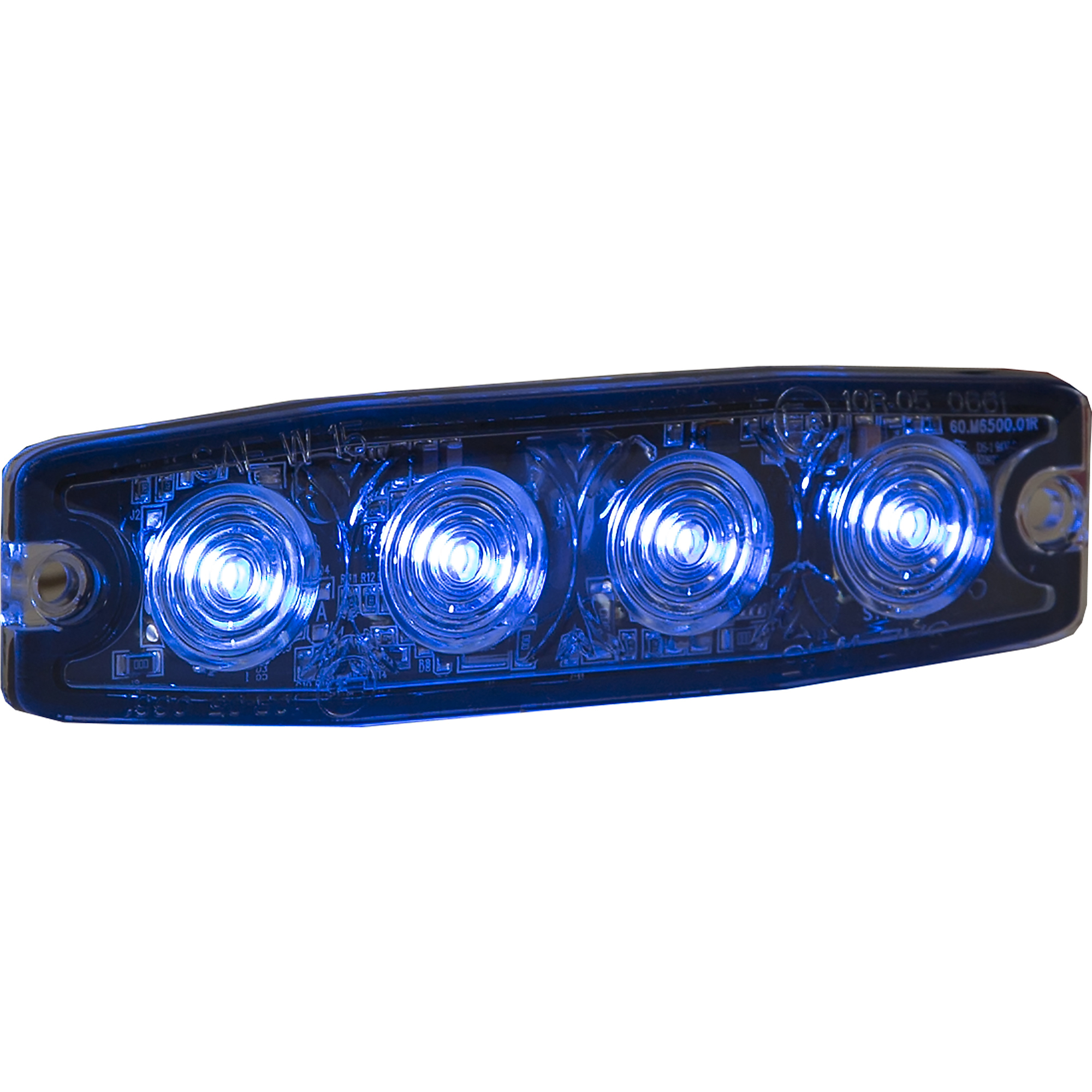 Buyers Products, Ultra Thin 4.5Inch Blue LED Strobe Light, Light Type LED, Lens Color Blue, Included (qty.) 1 Model 8892244