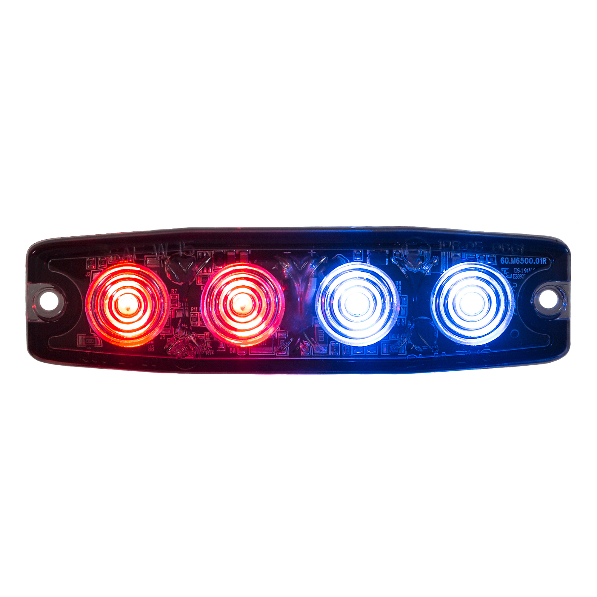 Buyers Products, Ultra Thin 4.5Inch Red/Blue LED Strobe Light, Light Type LED, Lens Color Multi, Included (qty.) 1 Model 8892245