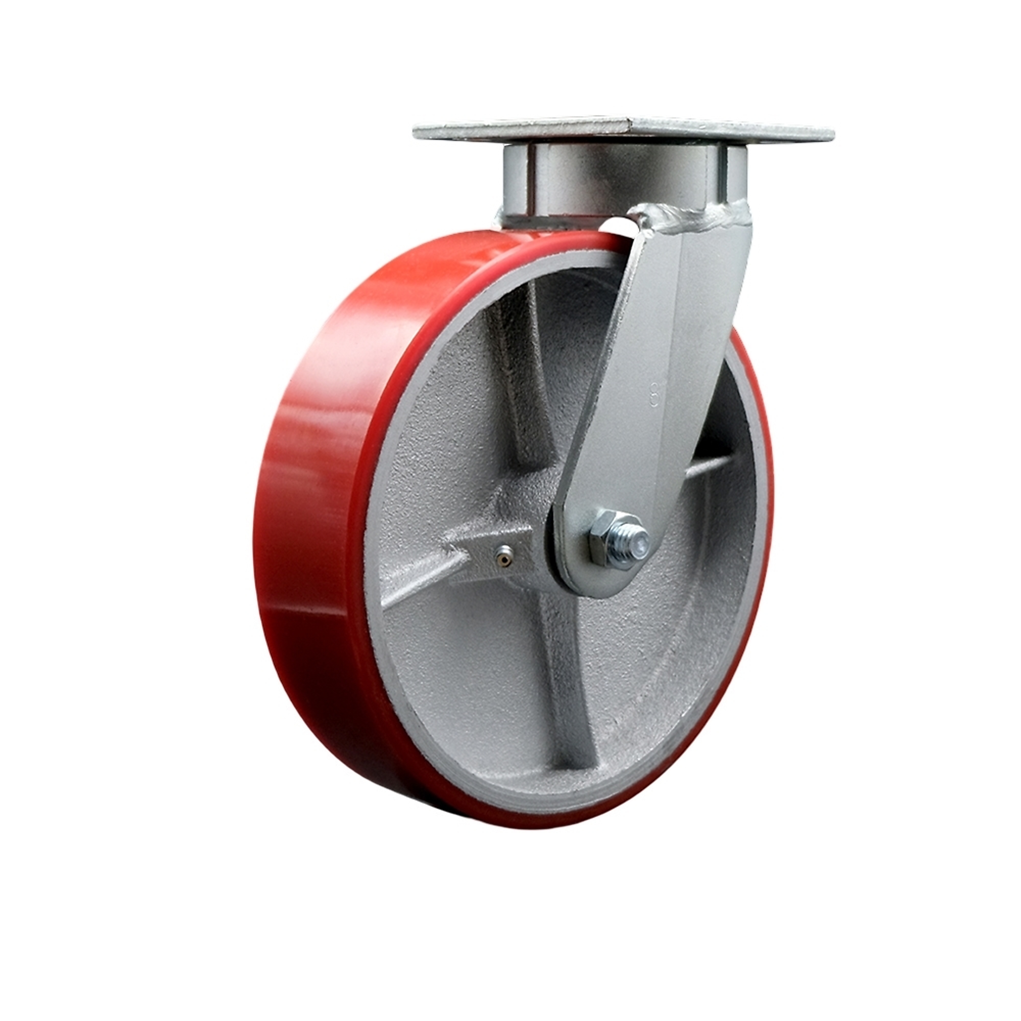 Service Caster, 8Inch x 2Inch Plate Caster, Wheel Diameter 8 in, Caster Type Swivel, Package (qty.) 1, Model SCC-KP30S820-PUR-RS