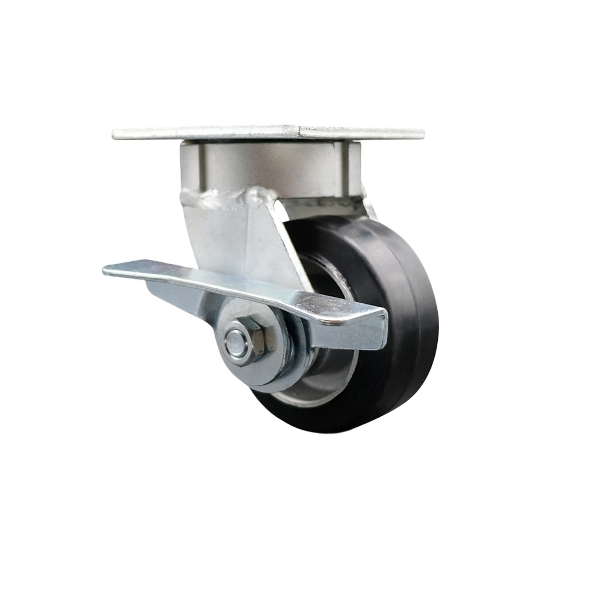 Service Caster, 4Inch x 2Inch Plate Caster, Wheel Diameter 4 in, Caster Type Swivel, Package (qty.) 1, Model SCC-KP30S420-RAR-SLB