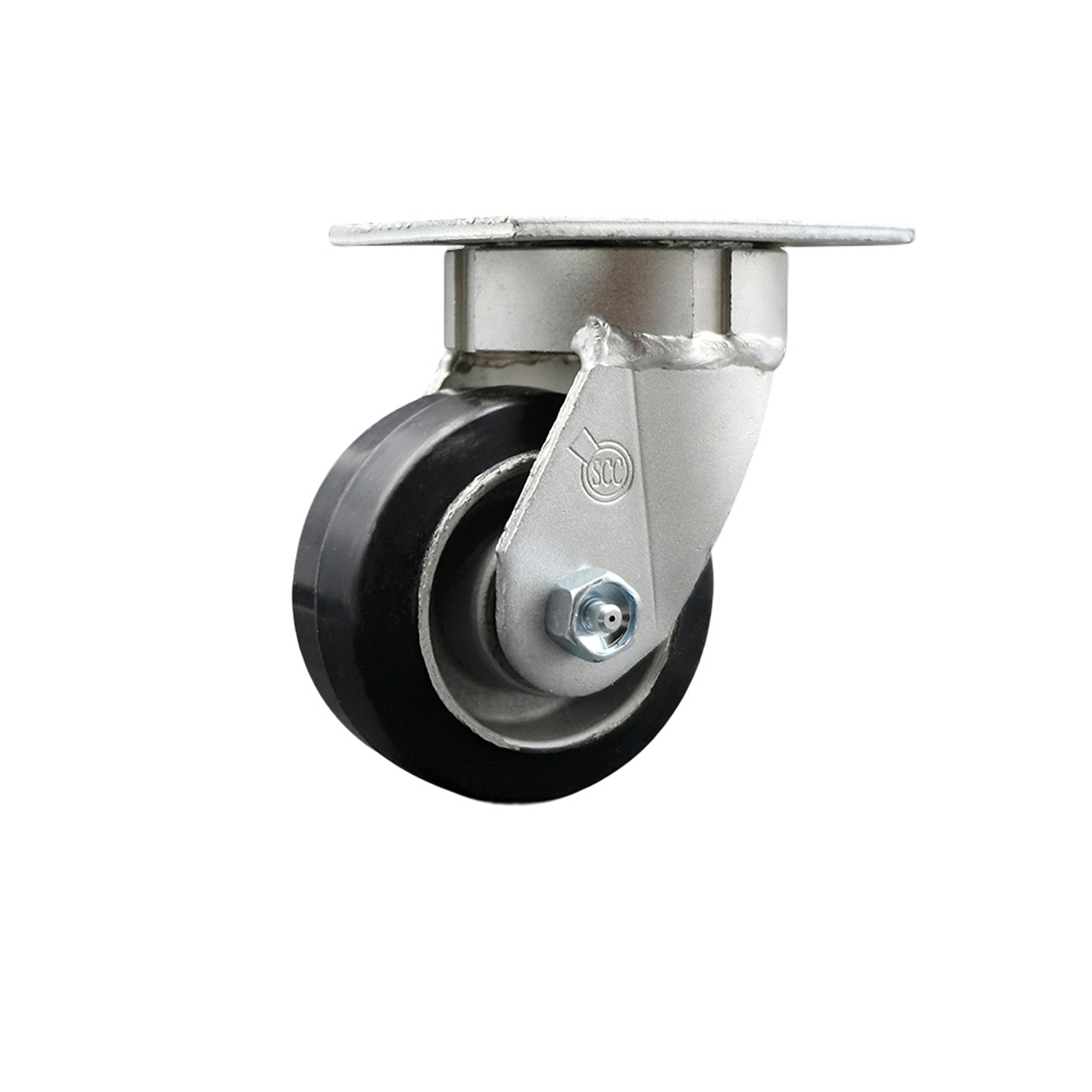 Service Caster, 4Inch x 2Inch Plate Caster, Wheel Diameter 4 in, Caster Type Swivel, Package (qty.) 1, Model SCC-KP30S420-RAR