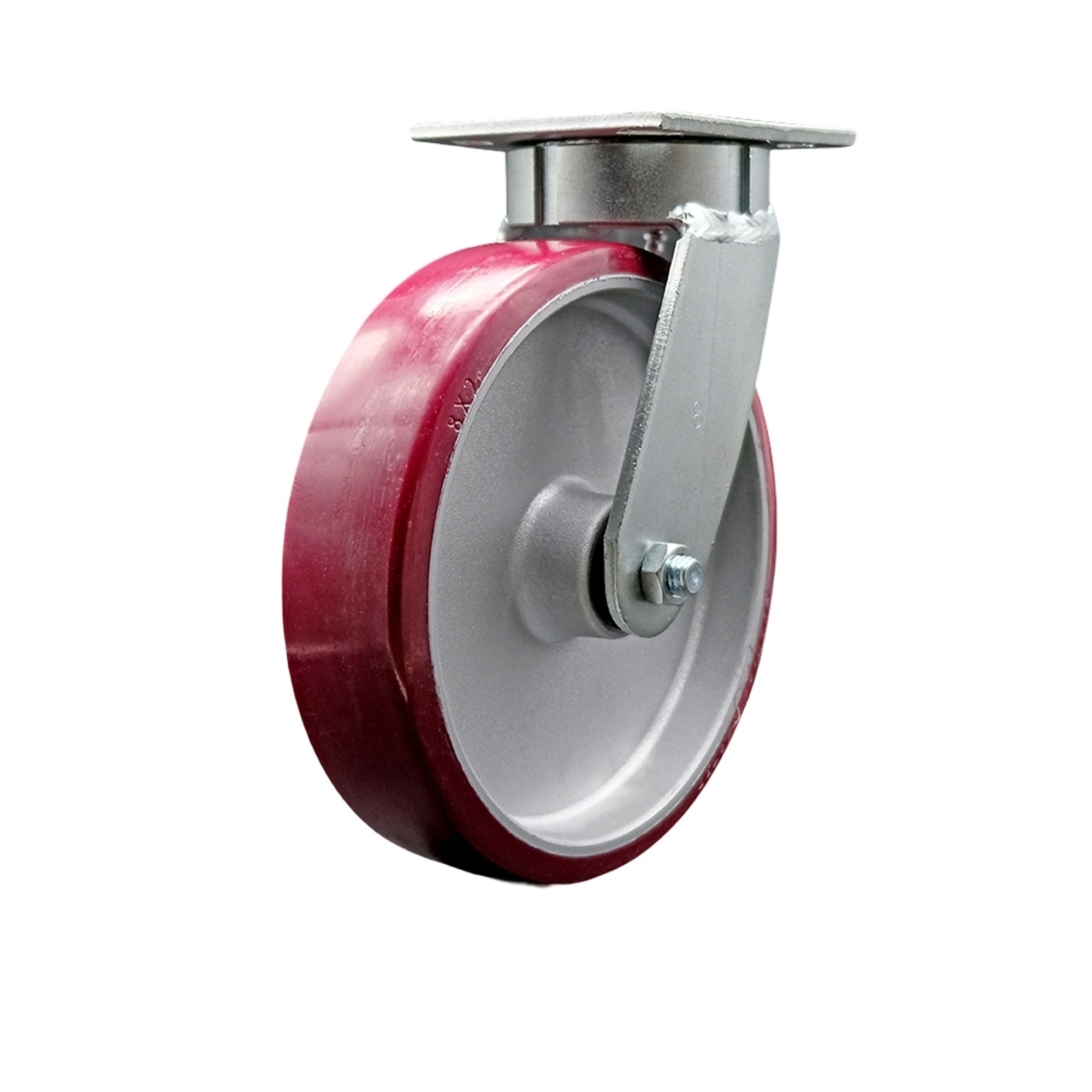 Service Caster, 8Inch x 2Inch Plate Caster, Wheel Diameter 8 in, Caster Type Swivel, Package (qty.) 1, Model SCC-KP30S820-PAR