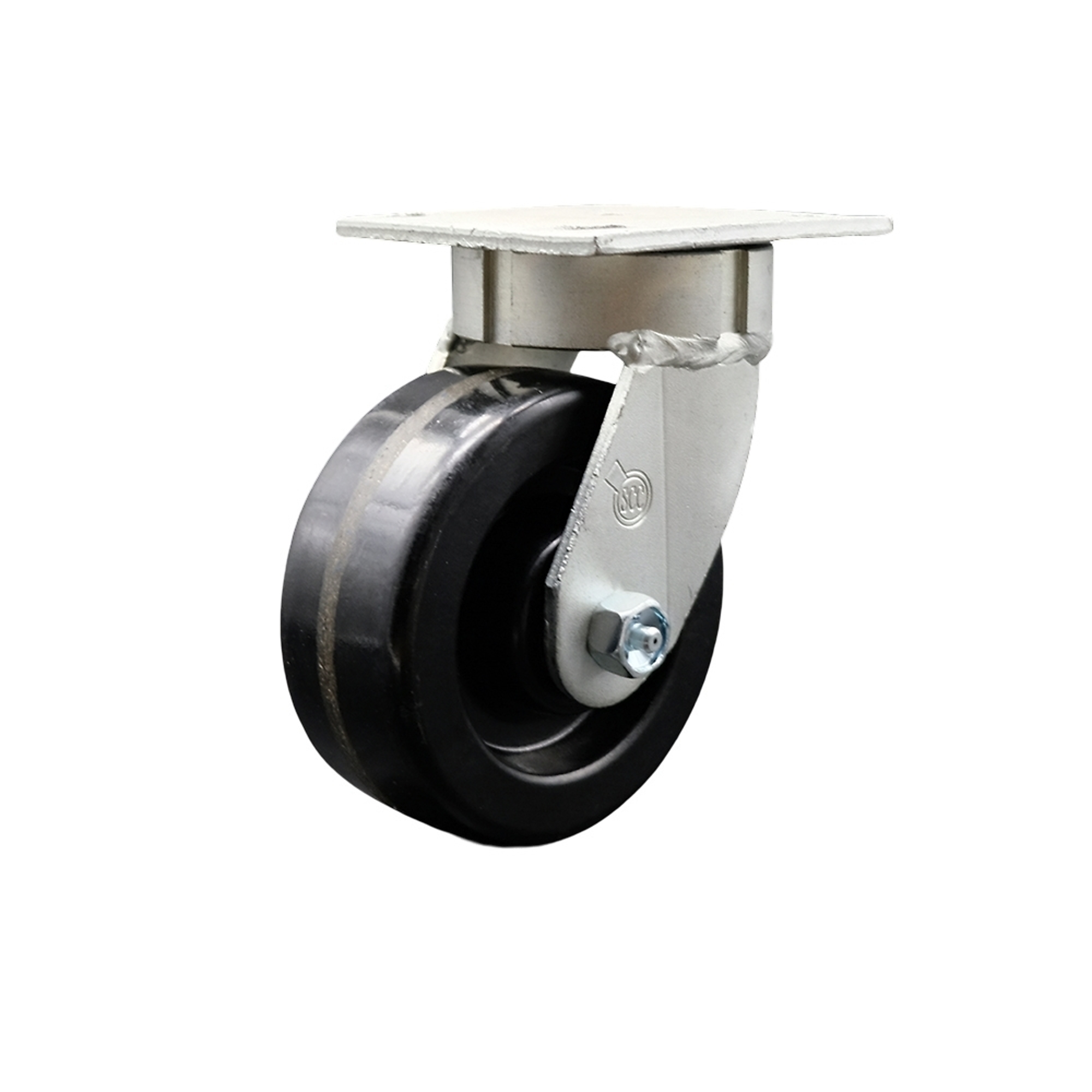 Service Caster, 5Inch x 2Inch Plate Caster, Wheel Diameter 5 in, Caster Type Swivel, Package (qty.) 1, Model SCC-KP30S520-PHR