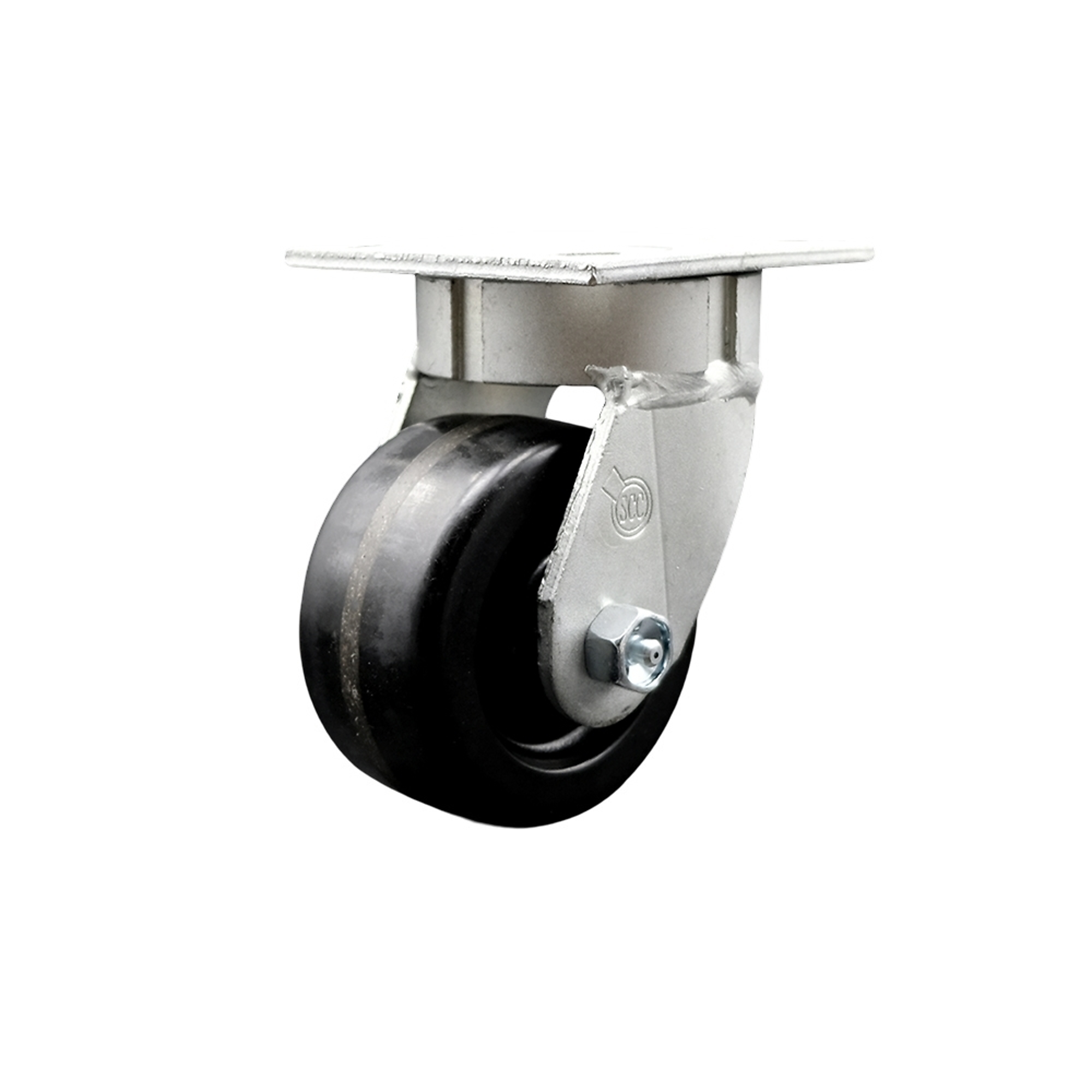 Service Caster, 4Inch x 2Inch Plate Caster, Wheel Diameter 4 in, Caster Type Swivel, Package (qty.) 1, Model SCC-KP30S420-PHR