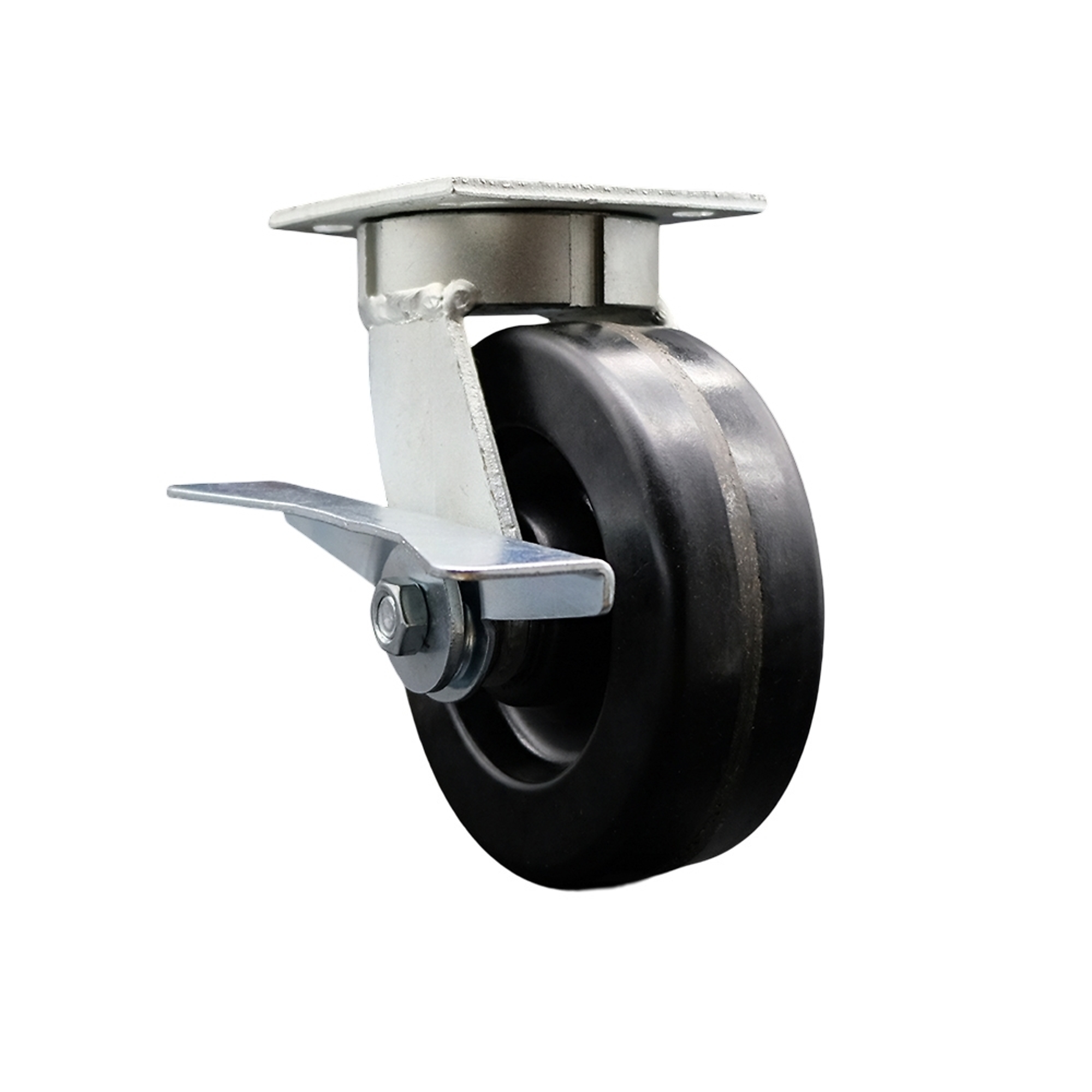 Service Caster, 6Inch x 2Inch Plate Caster, Wheel Diameter 6 in, Caster Type Swivel, Package (qty.) 1, Model SCC-KP30S620-PHR-SLB