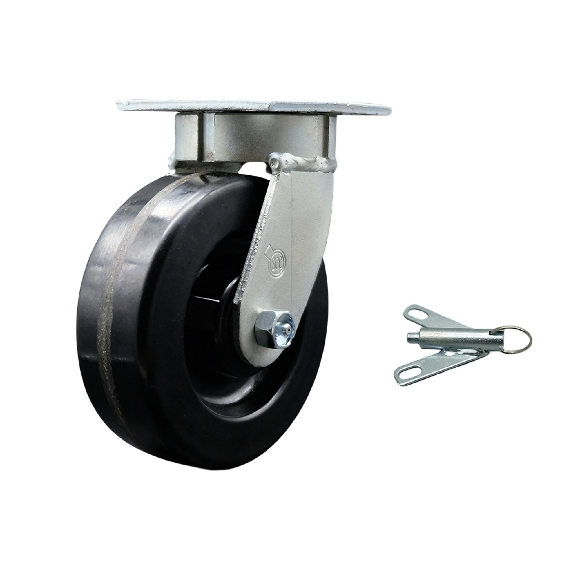 Service Caster, 6Inch x 2Inch Plate Caster, Wheel Diameter 6 in, Caster Type Swivel, Package (qty.) 1, Model SCC-KP30S620-PHR-BSL