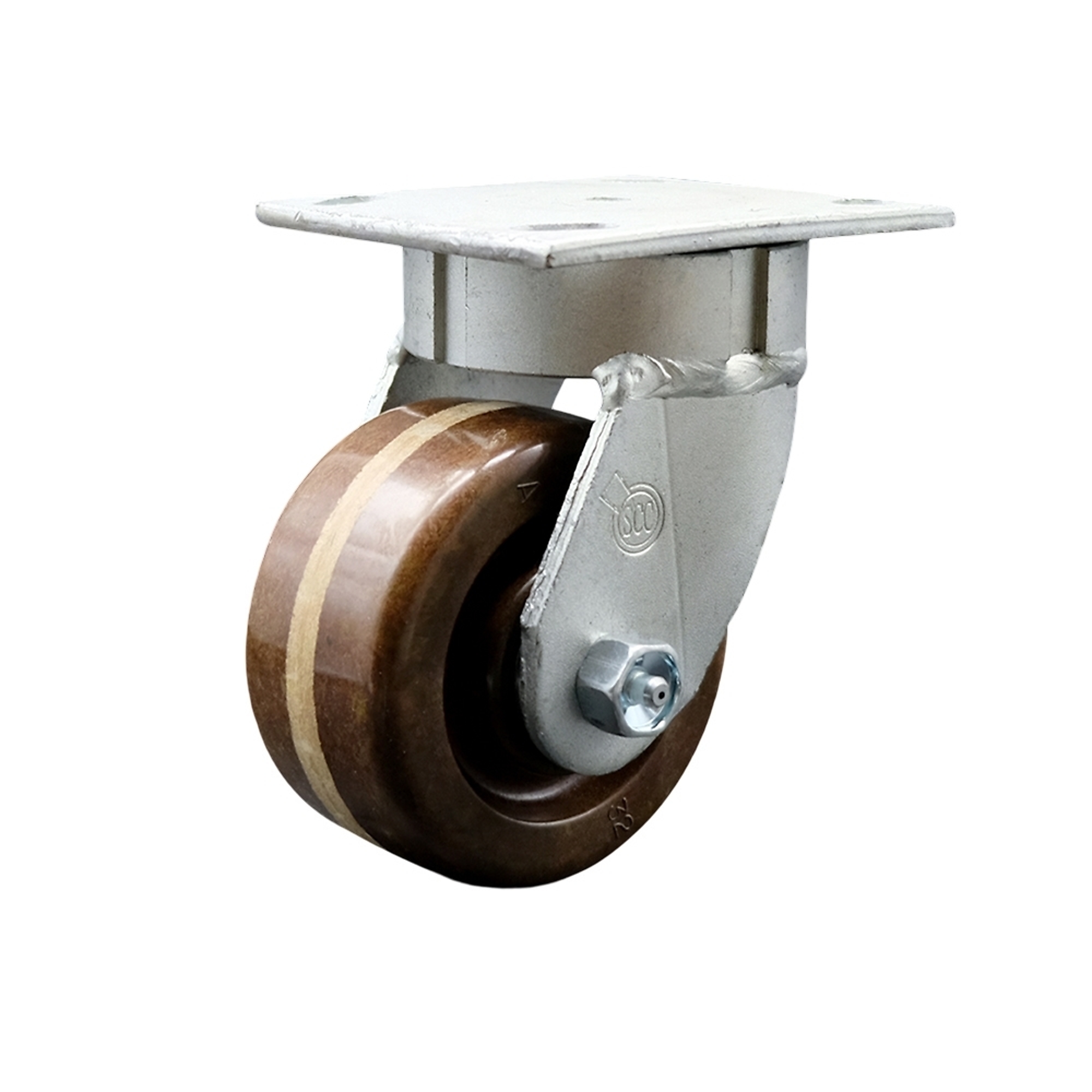 Service Caster, 4Inch x 2Inch Plate Caster, Wheel Diameter 4 in, Caster Type Swivel, Package (qty.) 1, Model SCC-KP30S420-PHRHT