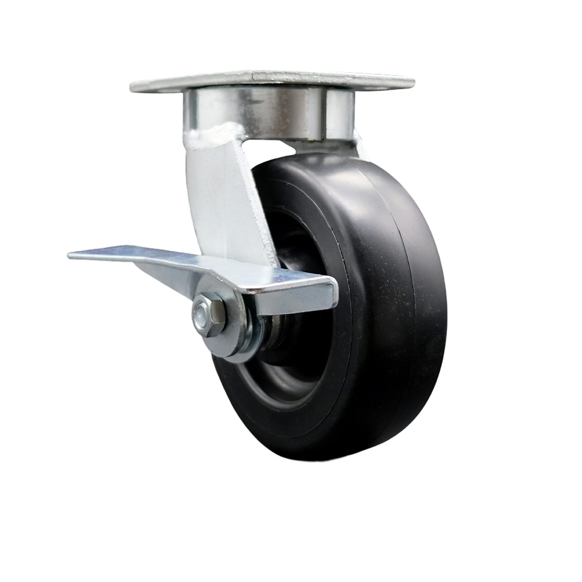 Service Caster, 6Inch x 2Inch Plate Caster, Wheel Diameter 6 in, Caster Type Swivel, Package (qty.) 1, Model SCC-KP30S620-POR-SLB