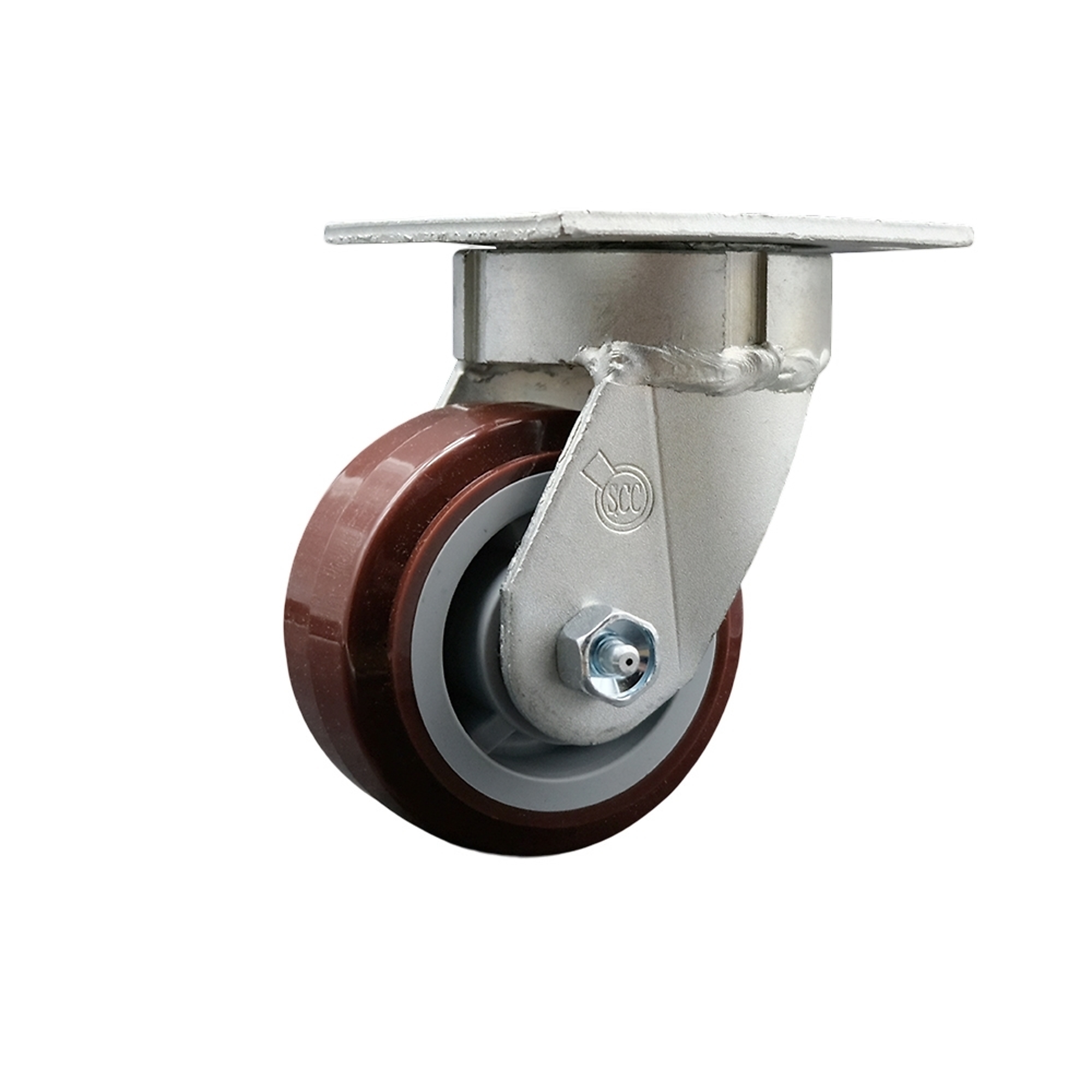 Service Caster, 4Inch x 2Inch Plate Caster, Wheel Diameter 4 in, Caster Type Swivel, Package (qty.) 1, Model SCC-KP30S420-PPUR