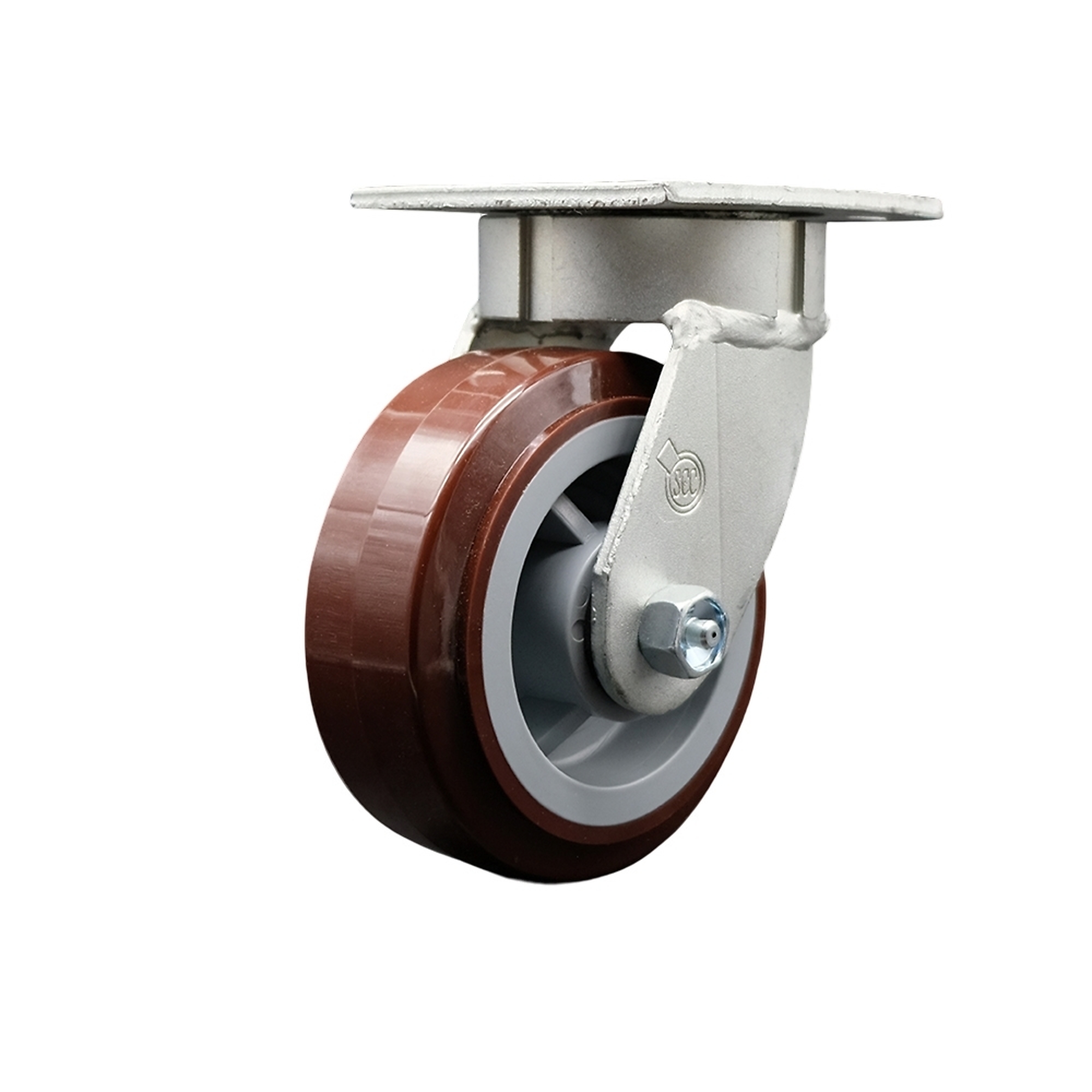 Service Caster, 5Inch x 2Inch Plate Caster, Wheel Diameter 5 in, Caster Type Swivel, Package (qty.) 1, Model SCC-KP30S520-PPUR