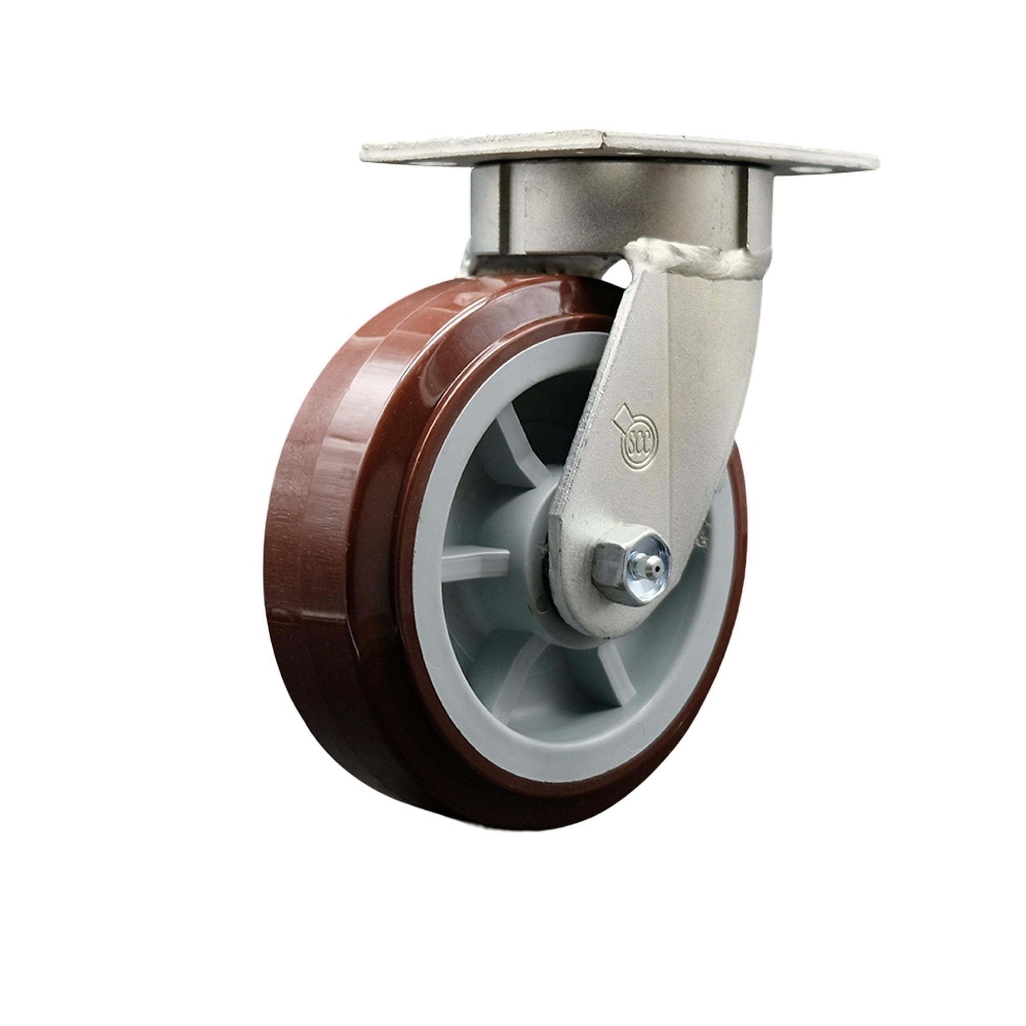 Service Caster, 6Inch x 2Inch Plate Caster, Wheel Diameter 6 in, Caster Type Swivel, Package (qty.) 1, Model SCC-KP30S620-PPUR