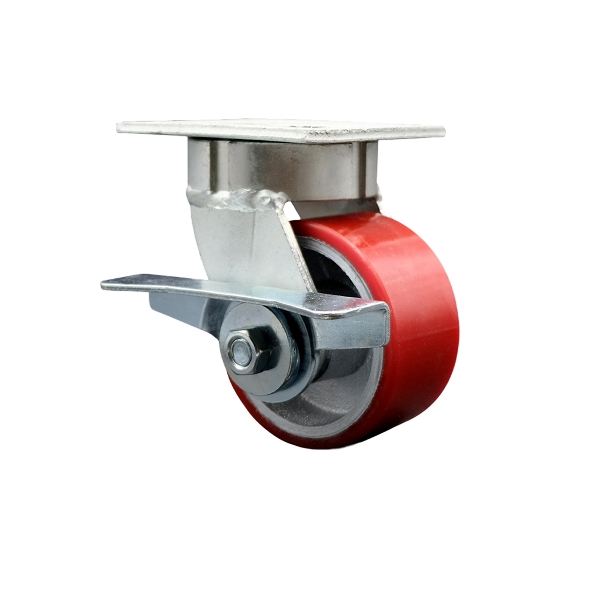 Service Caster, 4Inch x 2Inch Plate Caster, Wheel Diameter 4 in, Caster Type Swivel, Package (qty.) 1, Model SCC-KP30S420-PUR-RS-SLB