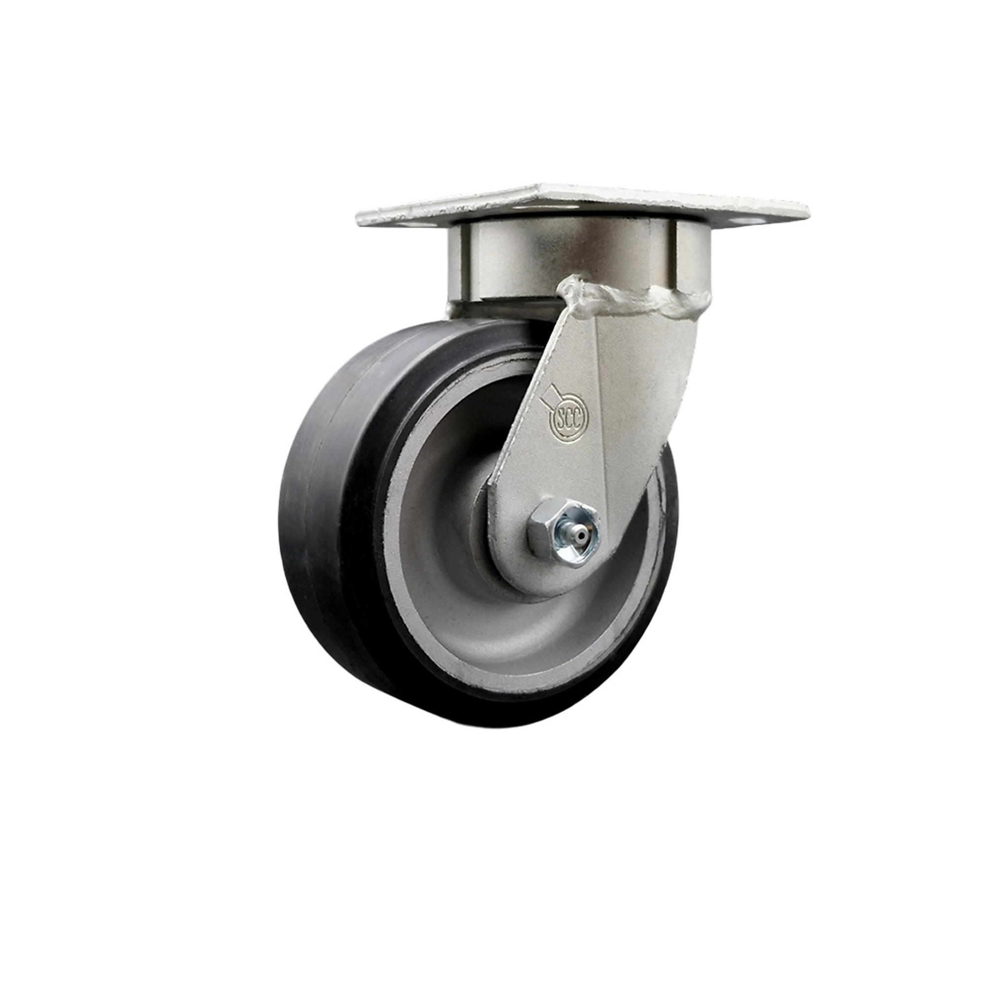 Service Caster, 5Inch x 2Inch Plate Caster, Wheel Diameter 5 in, Caster Type Swivel, Package (qty.) 1, Model SCC-KP30S520-RAR