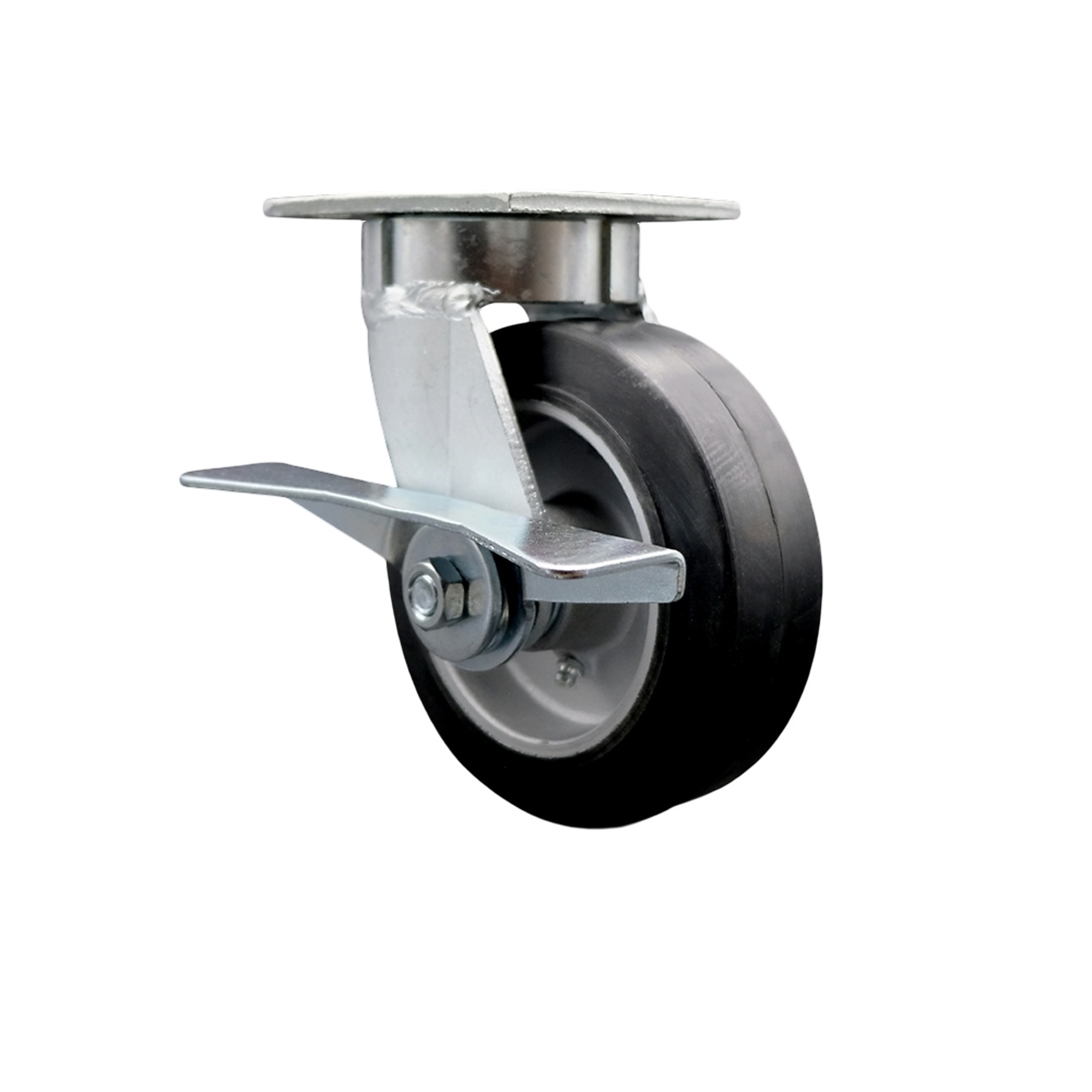 Service Caster, 6Inch x 2Inch Plate Caster, Wheel Diameter 6 in, Caster Type Swivel, Package (qty.) 1, Model SCC-KP30S620-RAR-SLB