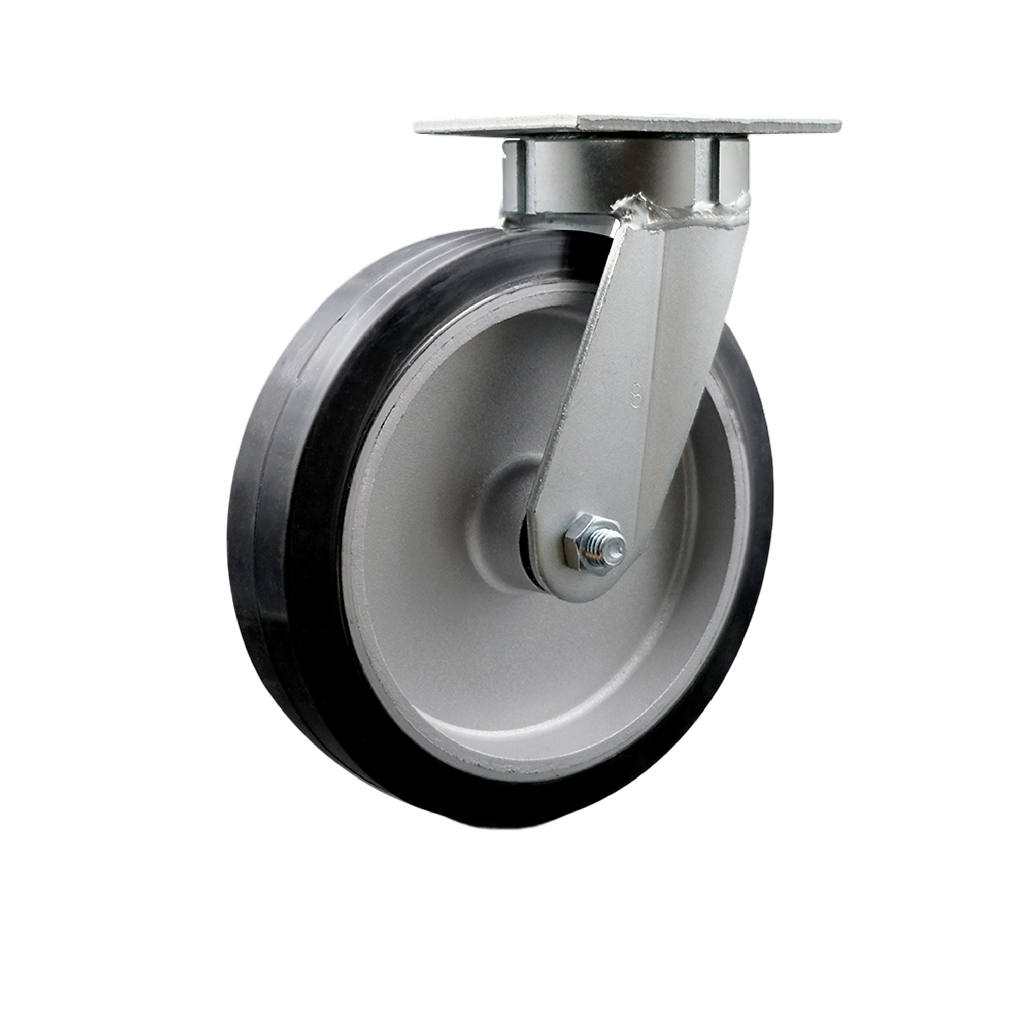 Service Caster, 8Inch x 2Inch Plate Caster, Wheel Diameter 8 in, Caster Type Swivel, Package (qty.) 1, Model SCC-KP30S820-RAR