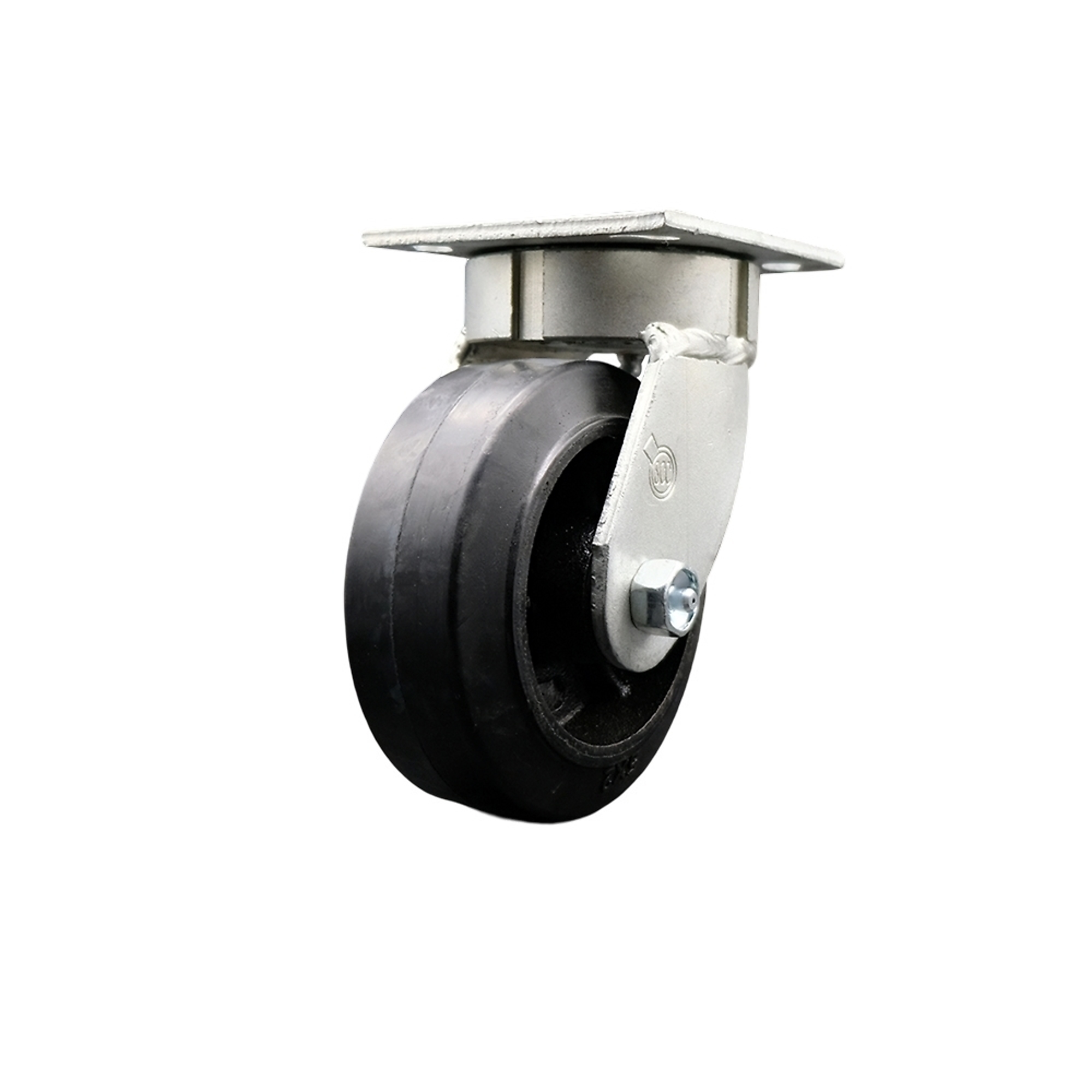 Service Caster, 5Inch x 2Inch Plate Caster, Wheel Diameter 5 in, Caster Type Swivel, Package (qty.) 1, Model SCC-KP30S520-RSR