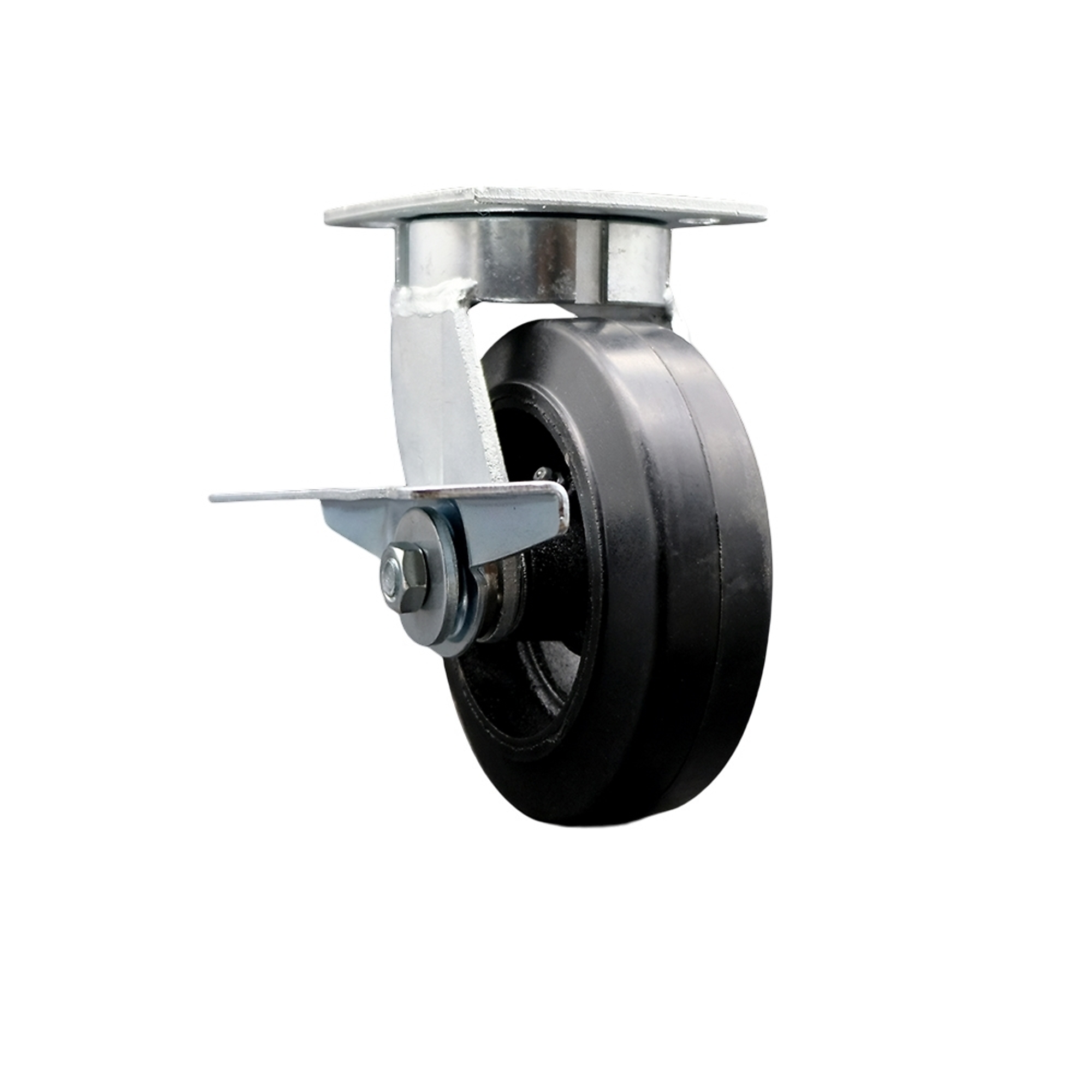 Service Caster, 6Inch x 2Inch Plate Caster, Wheel Diameter 6 in, Caster Type Swivel, Package (qty.) 1, Model SCC-KP30S620-RSR-SLB