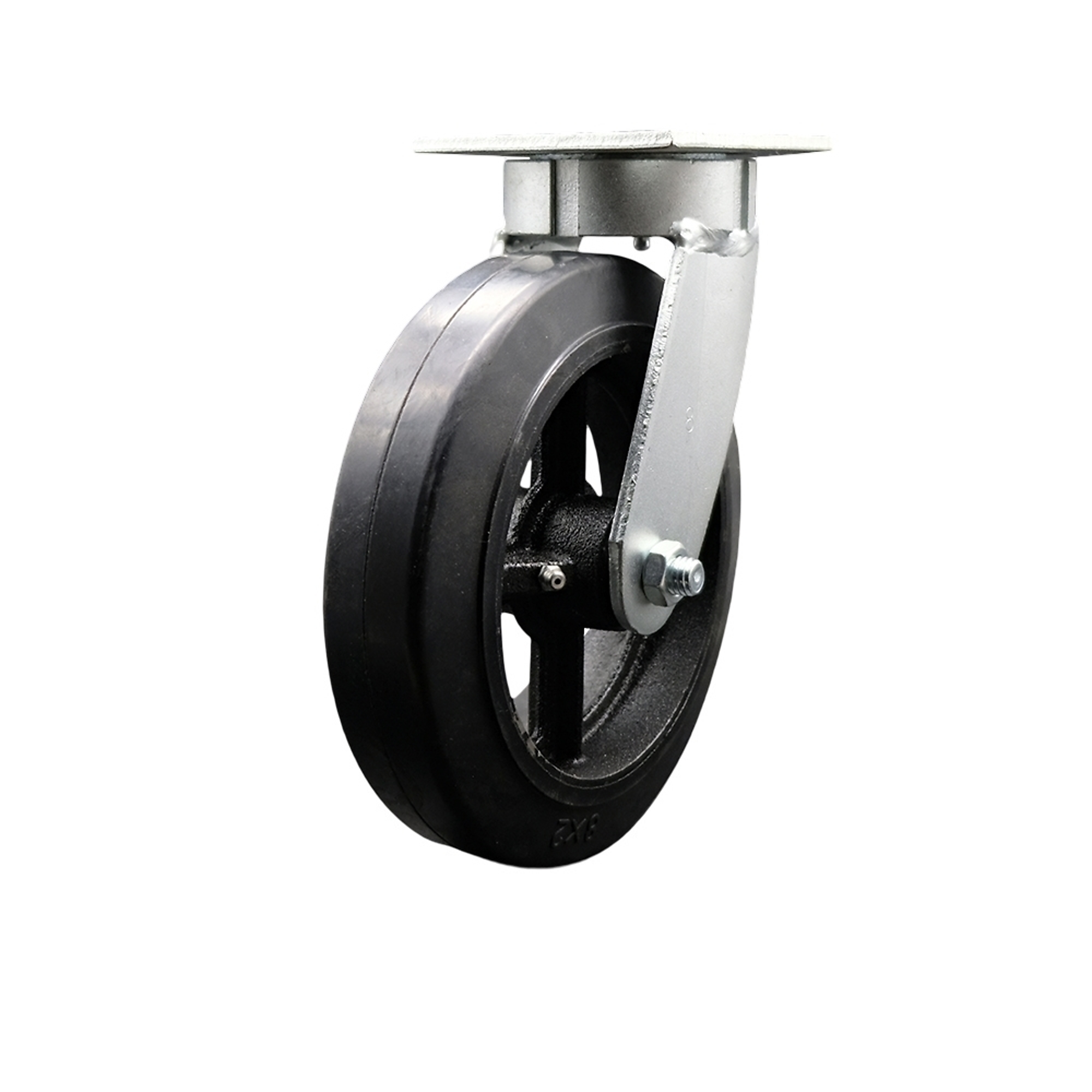 Service Caster, 8Inch x 2Inch Plate Caster, Wheel Diameter 8 in, Caster Type Swivel, Package (qty.) 1, Model SCC-KP30S820-RSR