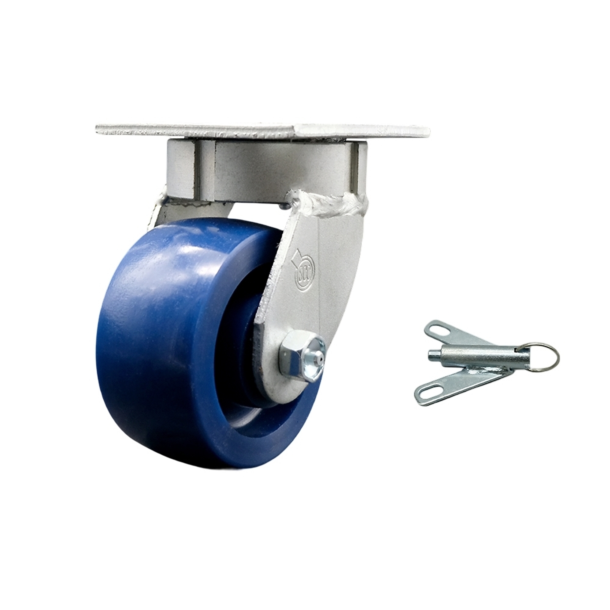 Service Caster, 4Inch x 2Inch Plate Caster, Wheel Diameter 4 in, Caster Type Swivel, Package (qty.) 1, Model SCC-KP30S420-SPUR-BSL