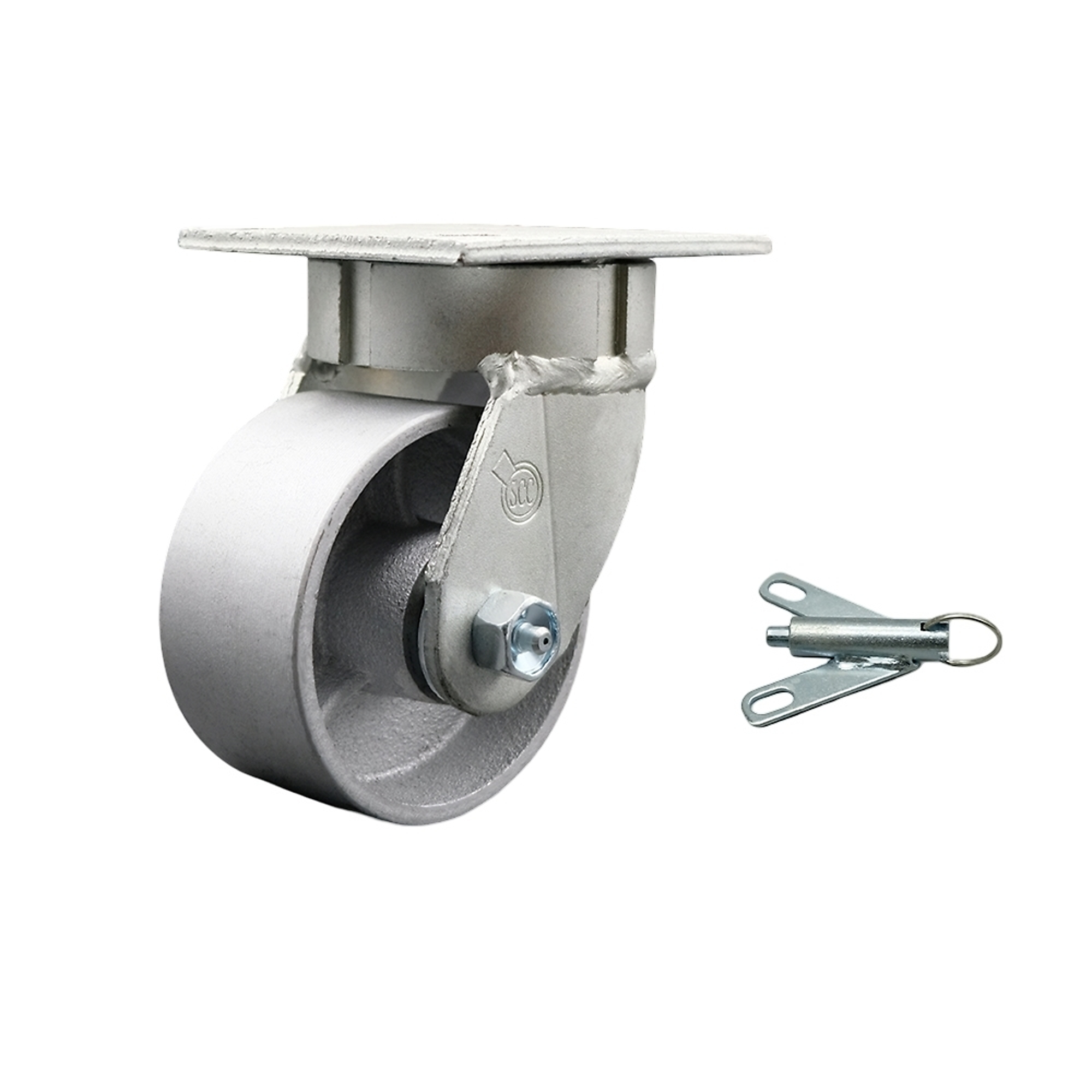 Service Caster, 4Inch x 2Inch Plate Caster, Wheel Diameter 4 in, Caster Type Swivel, Package (qty.) 1, Model SCC-KP30S420-SSR-BSL