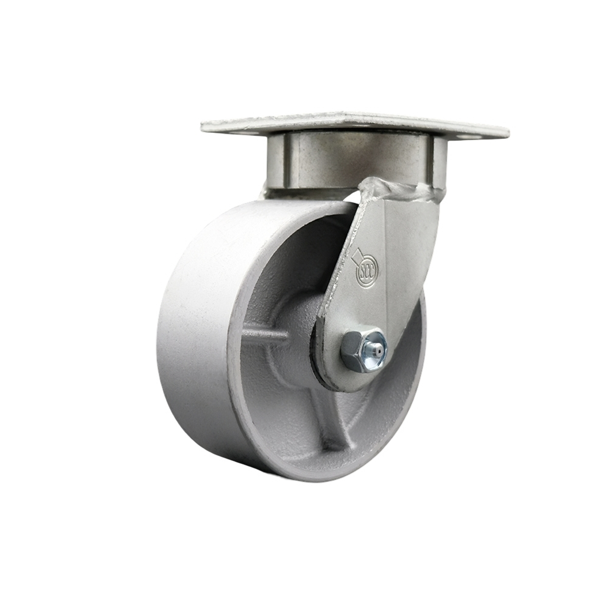 Service Caster, 6Inch x 2Inch Plate Caster, Wheel Diameter 6 in, Caster Type Swivel, Package (qty.) 1, Model SCC-KP30S620-SSR